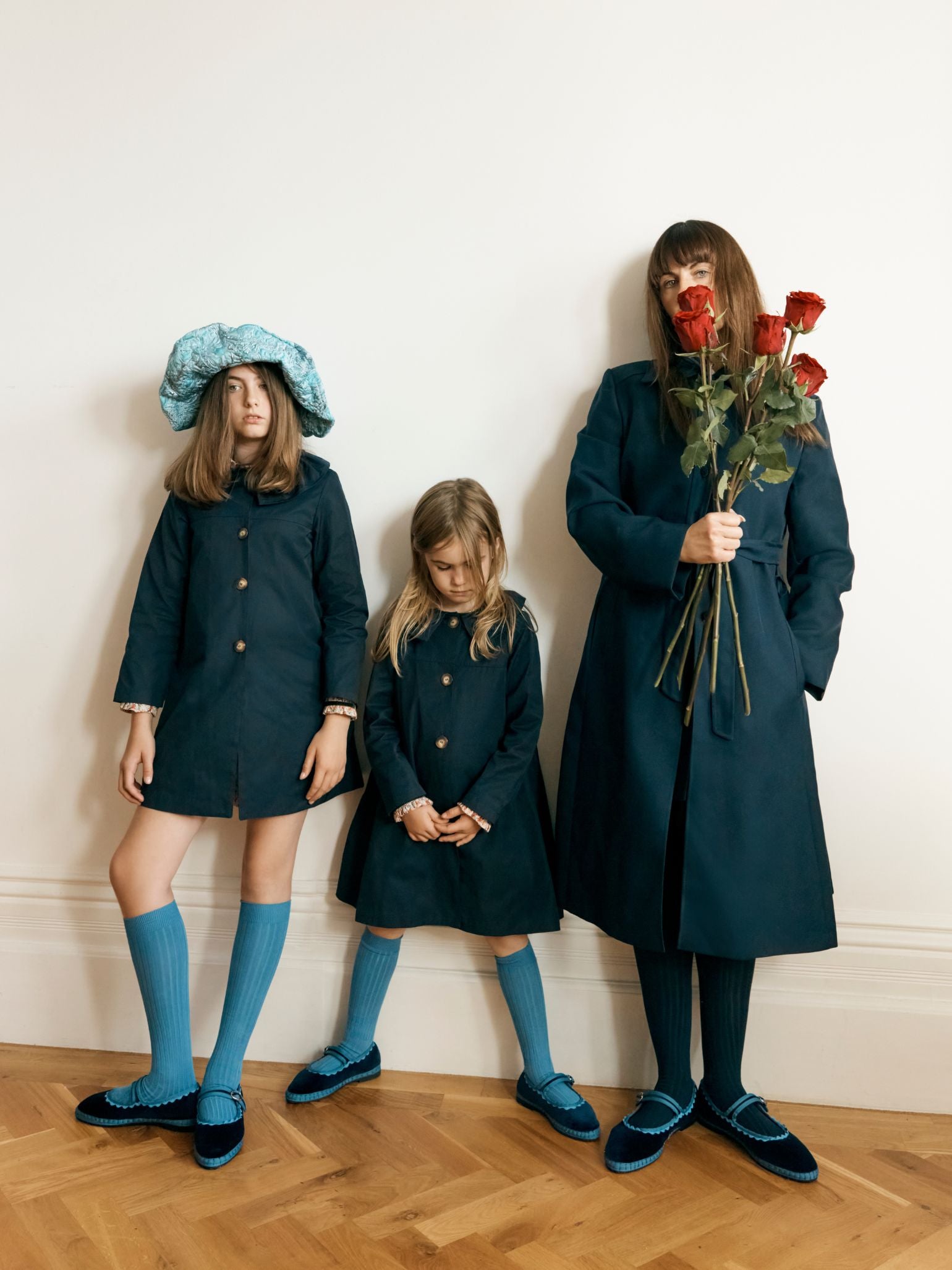 Flabelus x La Coqueta Woman Light Blue Velvet Mary Jane Shoes