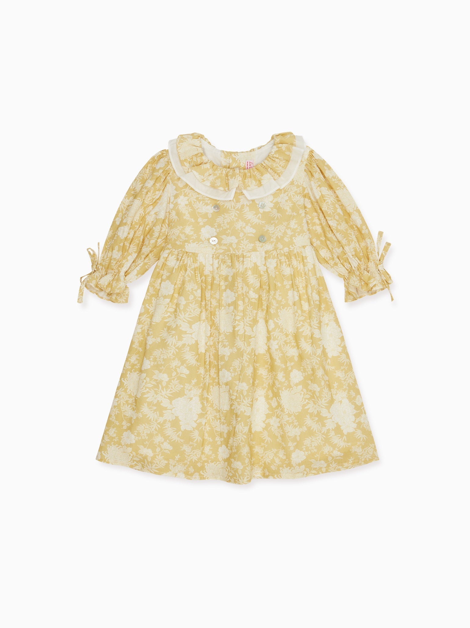 Yellow Floral Abigail Girl Fit And Flare Dress