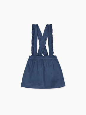 Blue Agata Corduroy Girl Pinafore Skirt