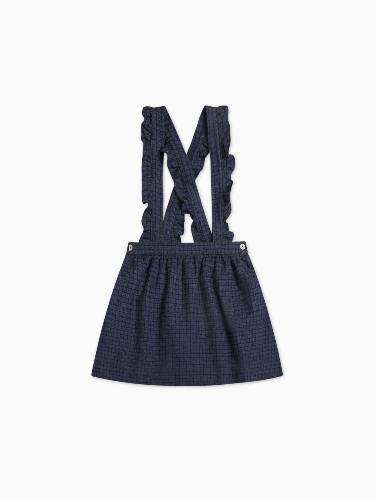 Blue Check Agata Girl Pinafore Skirt