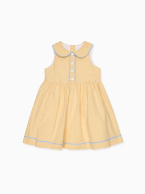 Yellow Gingham Aimee Girl Dress