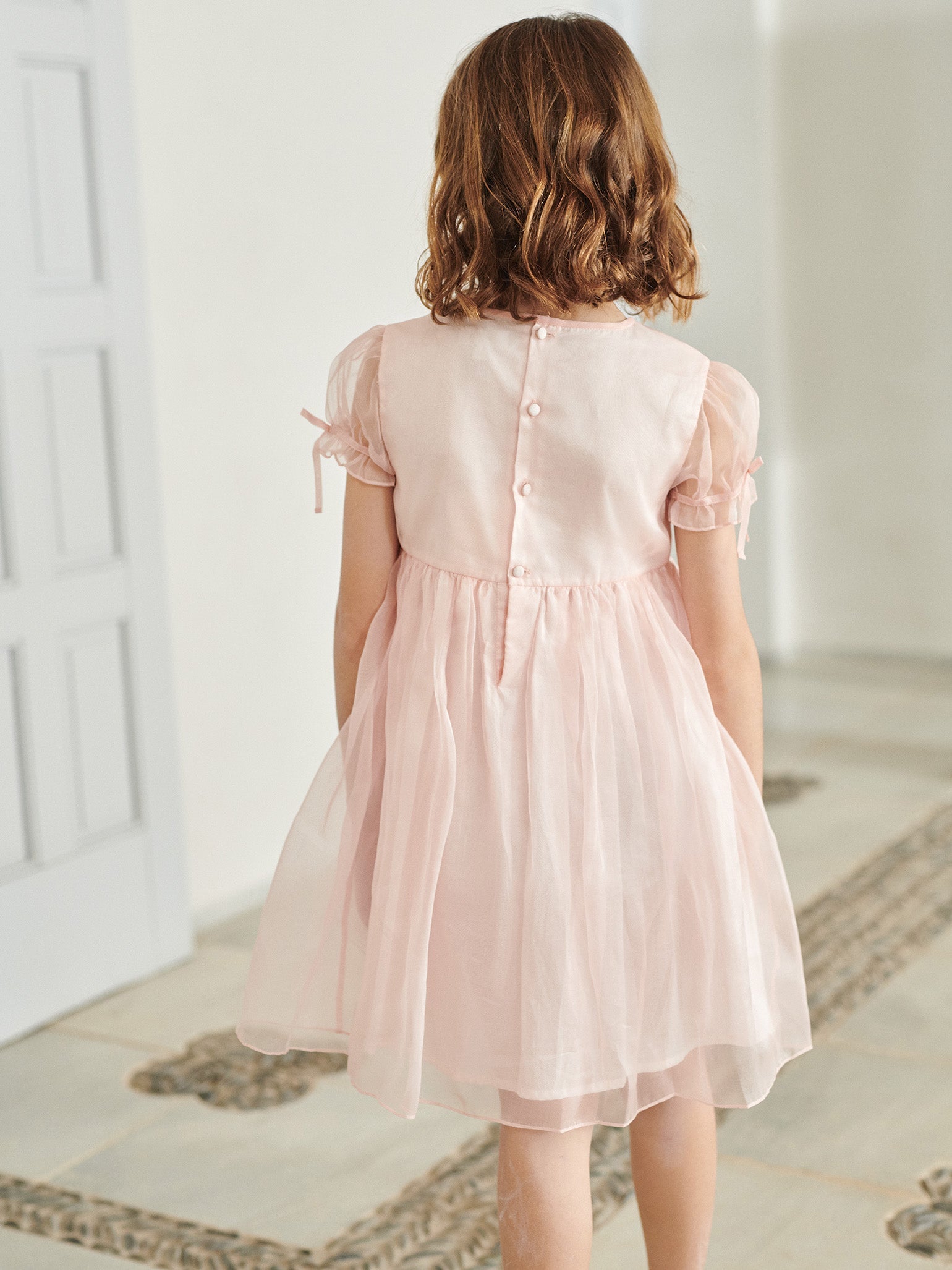 Blush Alba Silk Ceremony Girl Dress