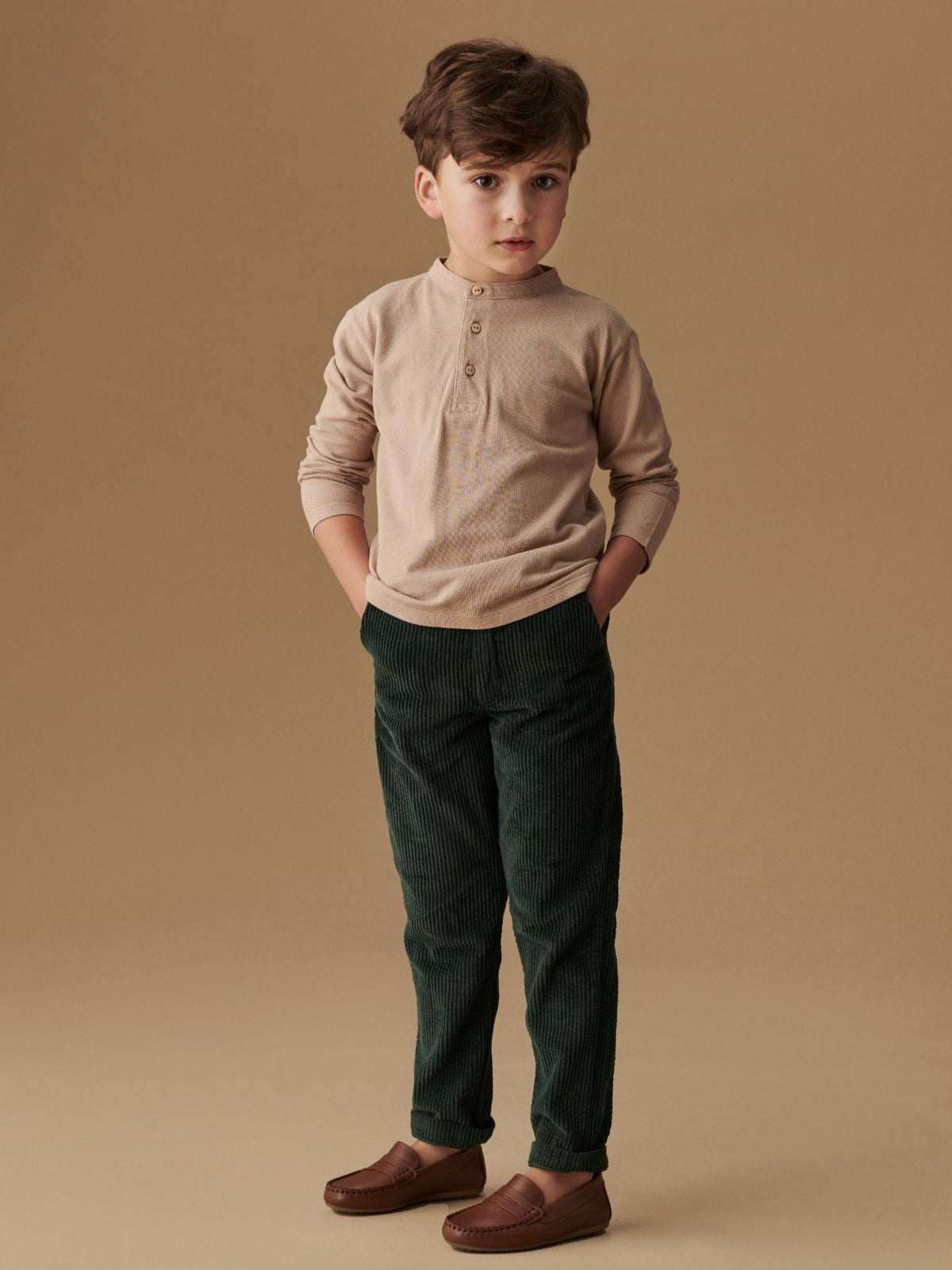 Camel Alcomo Long Sleeve Boy Polo Shirt