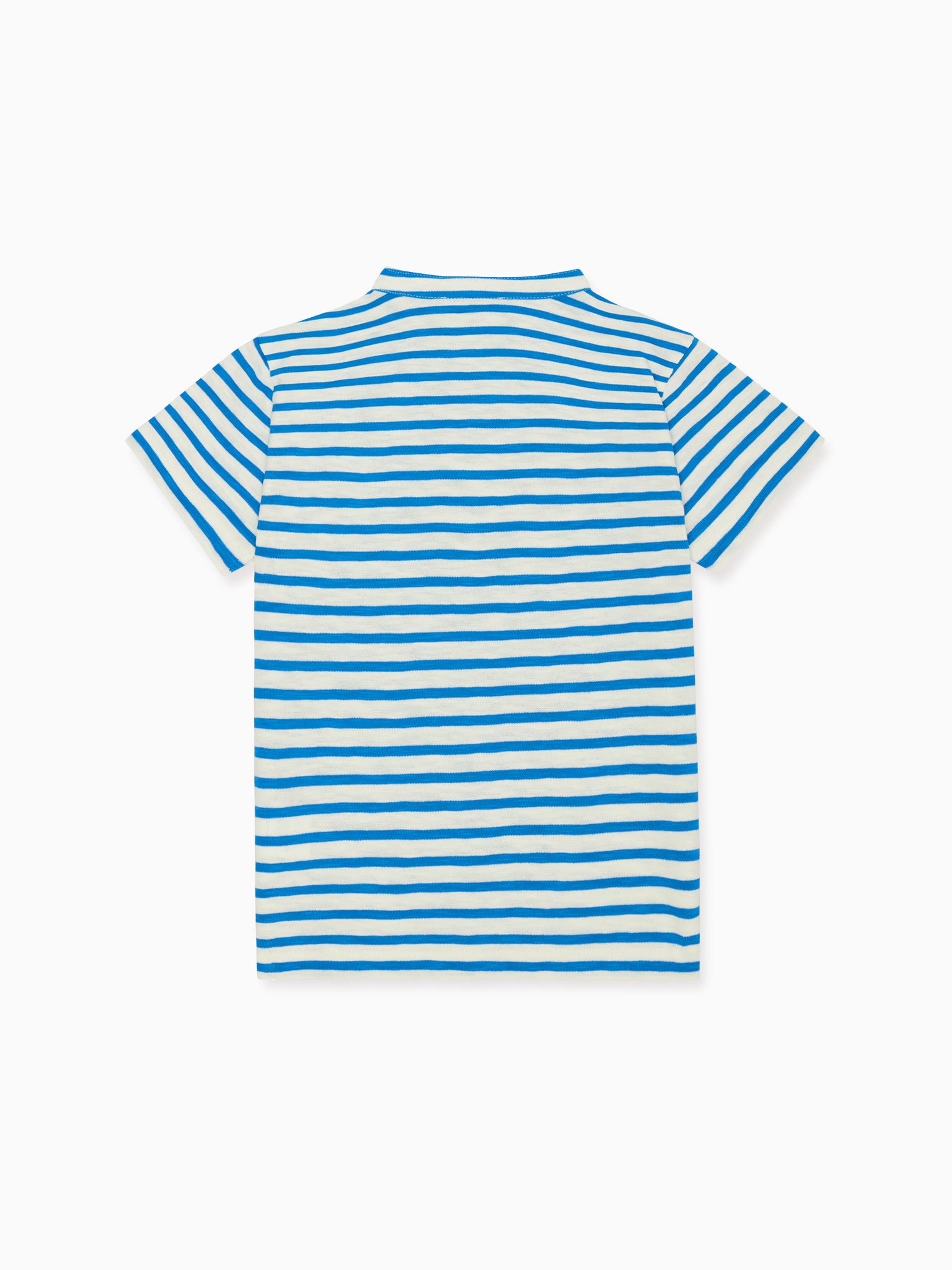 Capri Blue Stripe Alcon Boy Cotton Polo Shirt