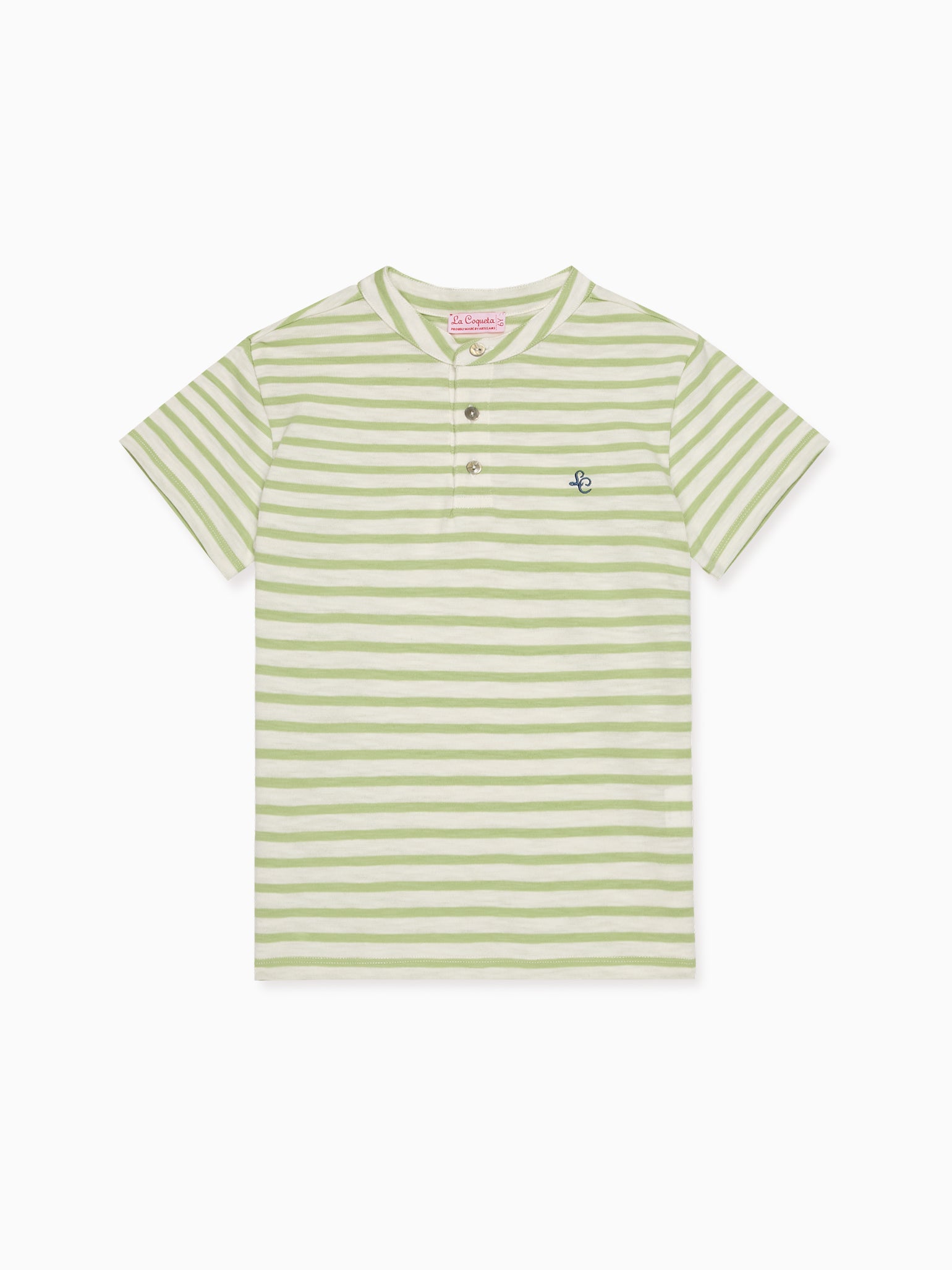 Sage Stripe Alcon Boy Polo Shirt