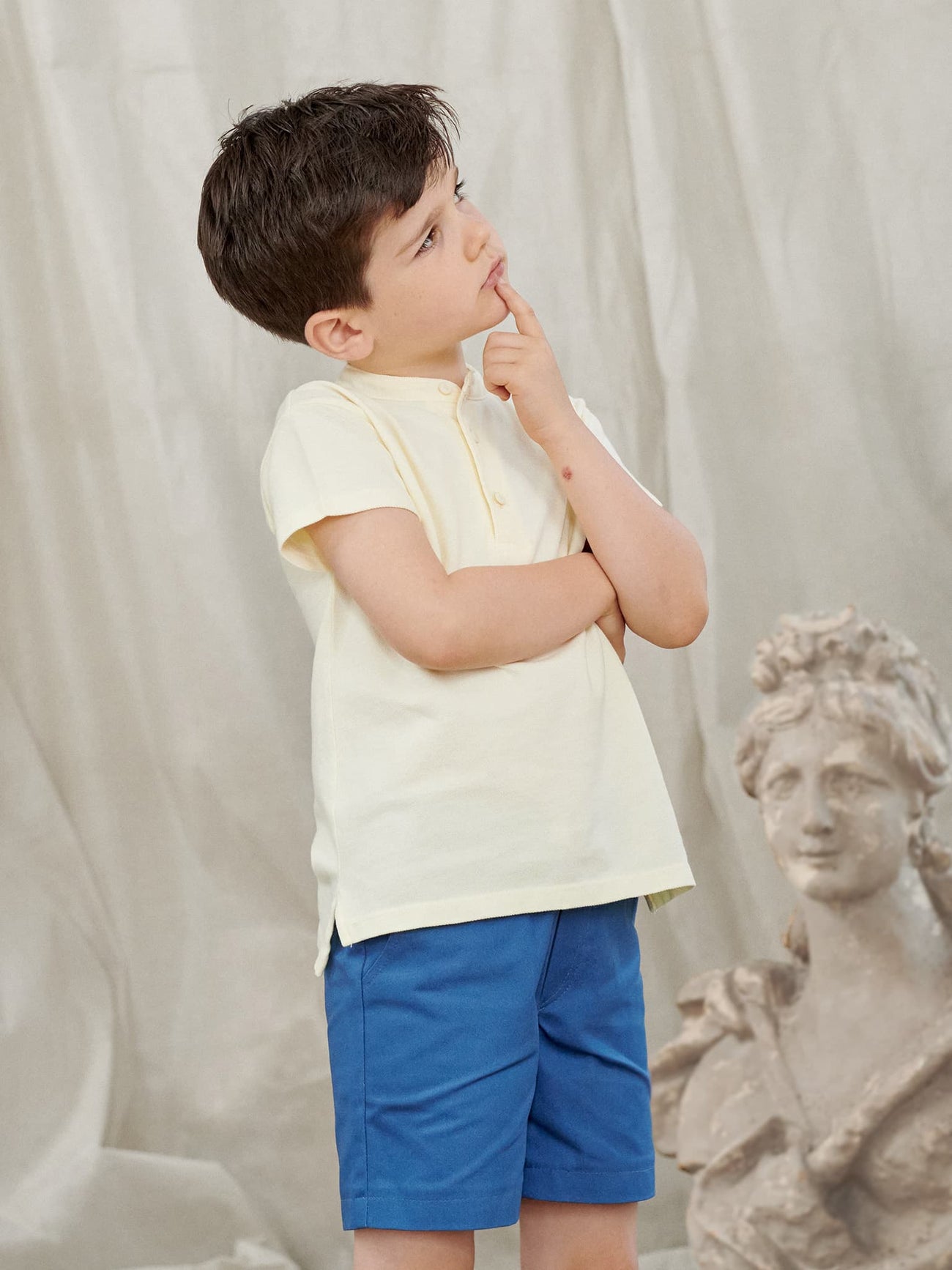 Capri Blue Cortino Boy Cotton Shorts