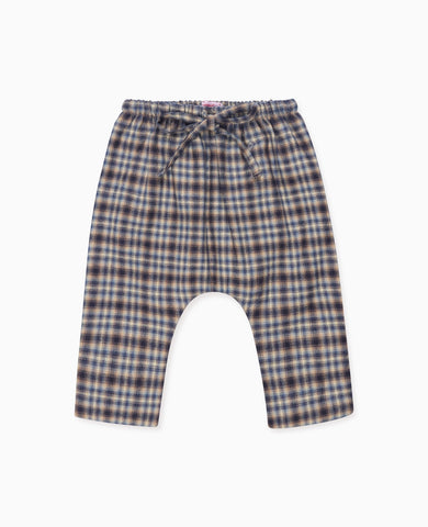 Navy Check Alex Baby Trousers