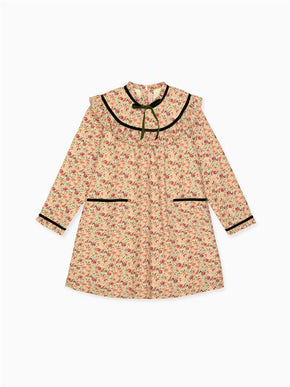 Terracotta Floral Alita Girl Empire Dress