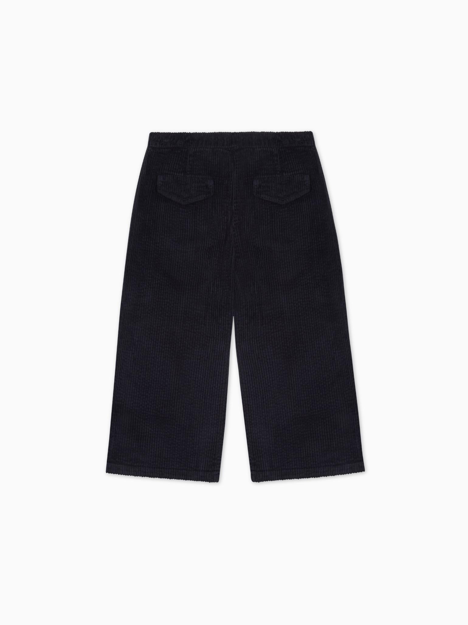 Navy Alma Corduroy Girl Trousers
