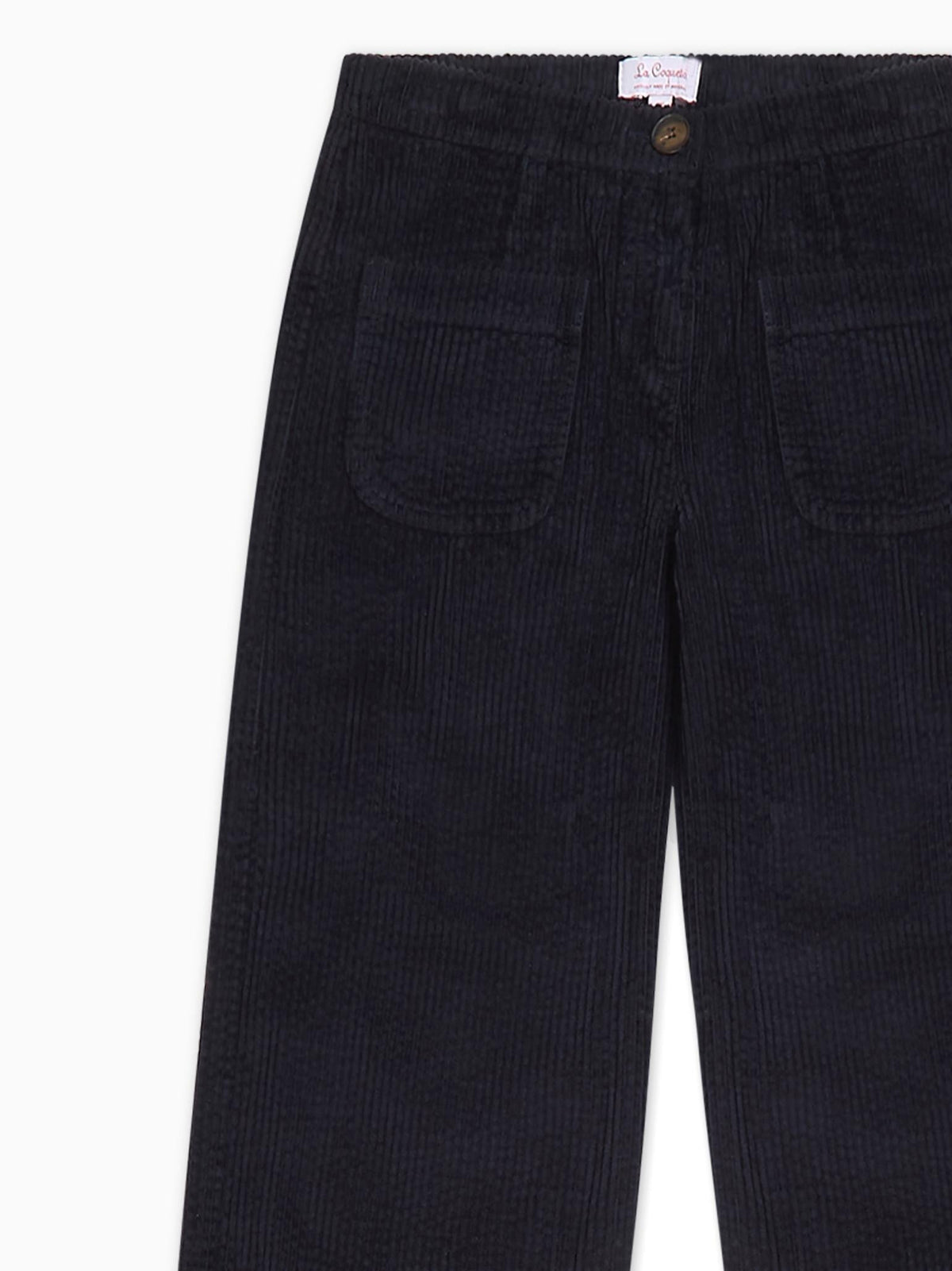 Navy Alma Corduroy Girl Trousers