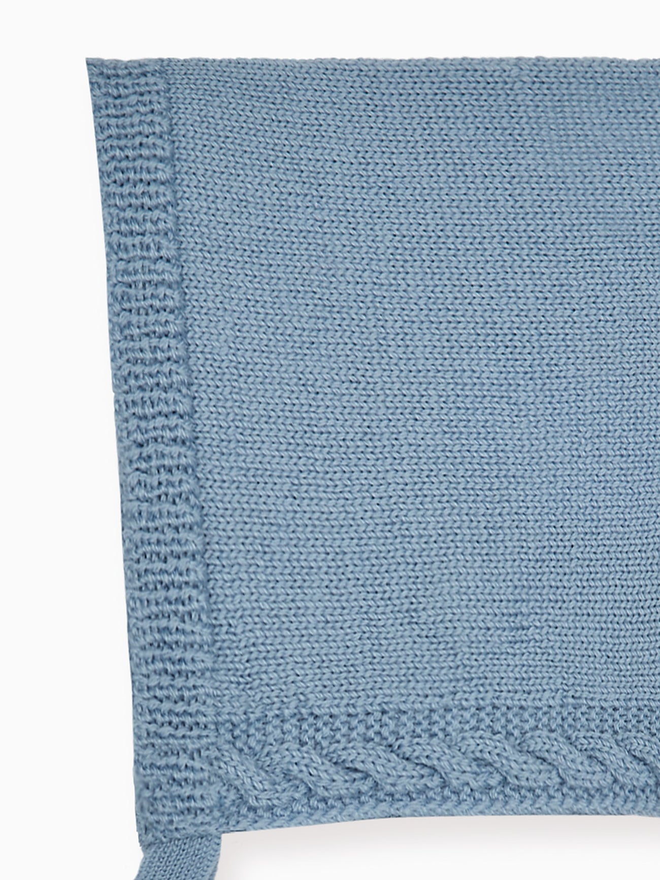 Dusty Blue Alma Merino Baby Knitted Bonnet