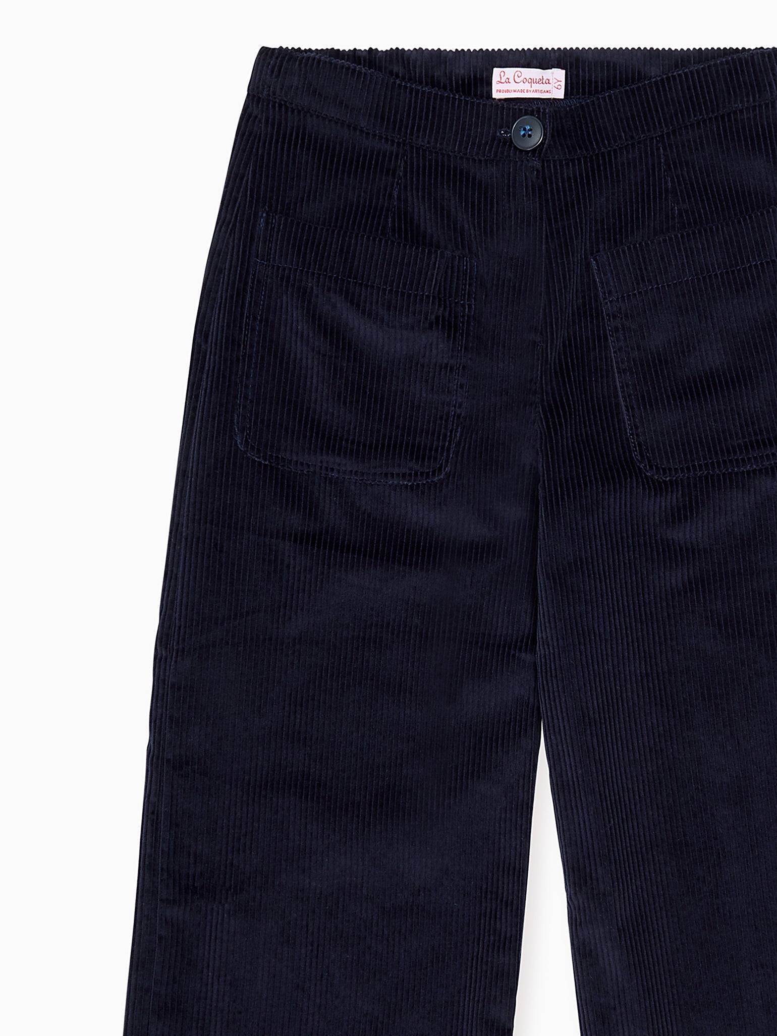 Navy Alma Corduroy Girl Trousers