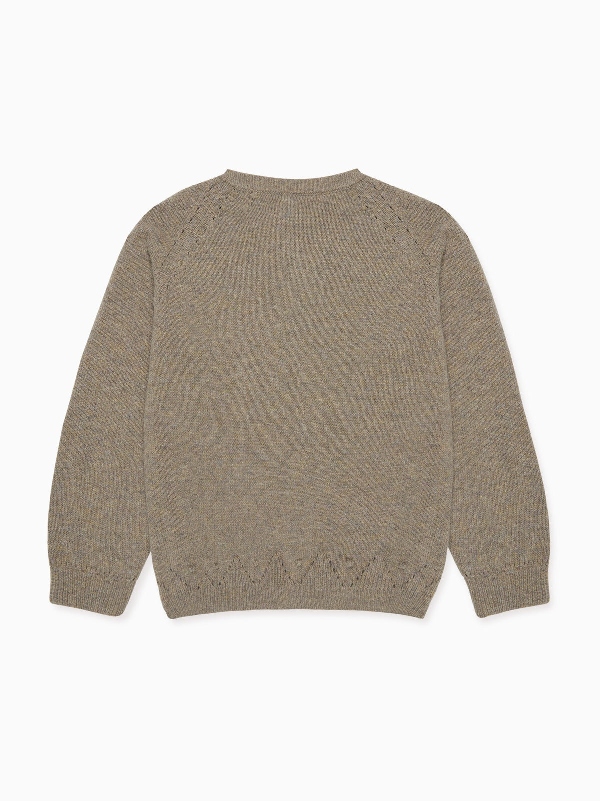Taupe Alvira Merino Girl Cardigan