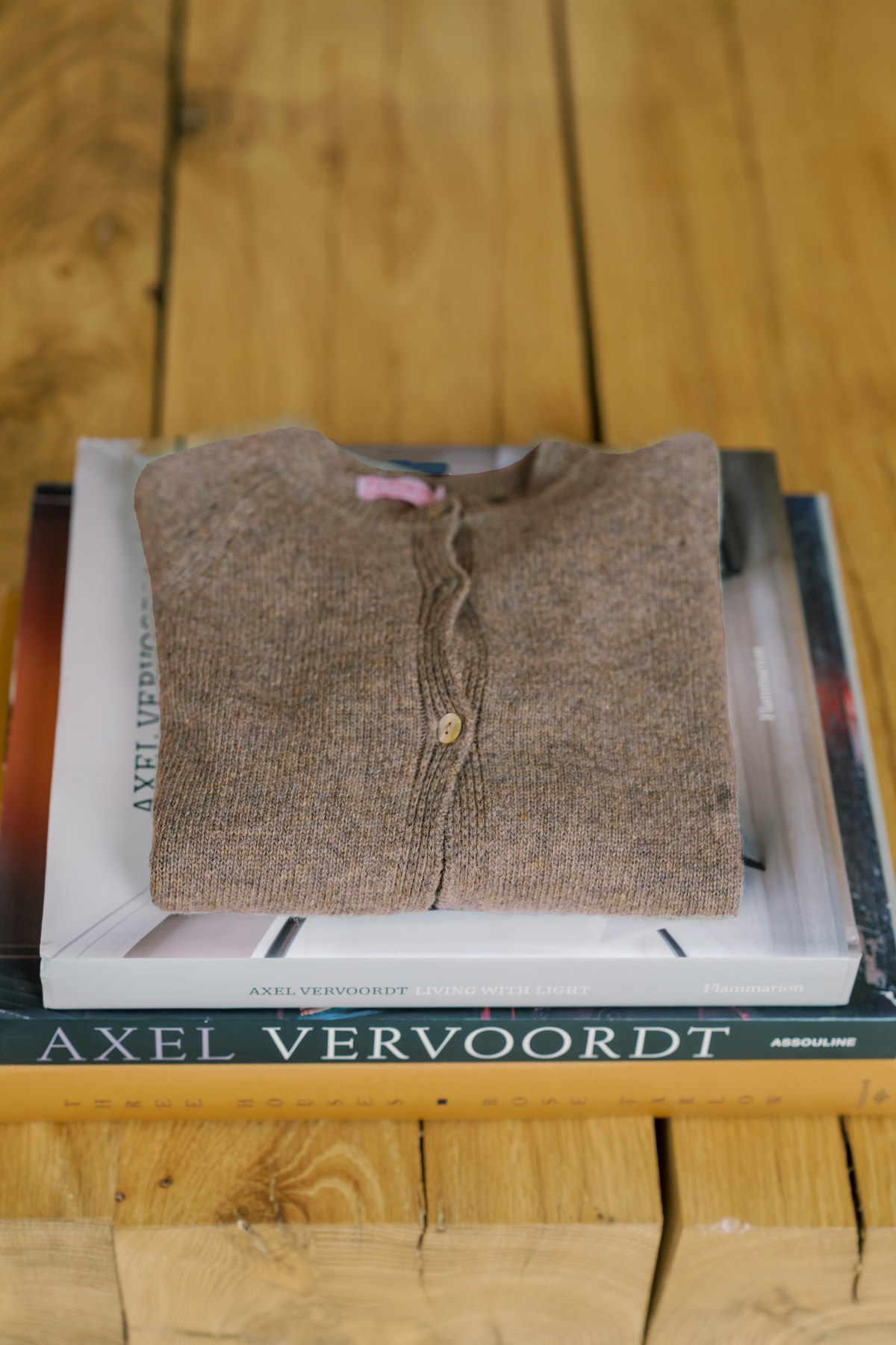 Taupe Alvira Merino Girl Cardigan
