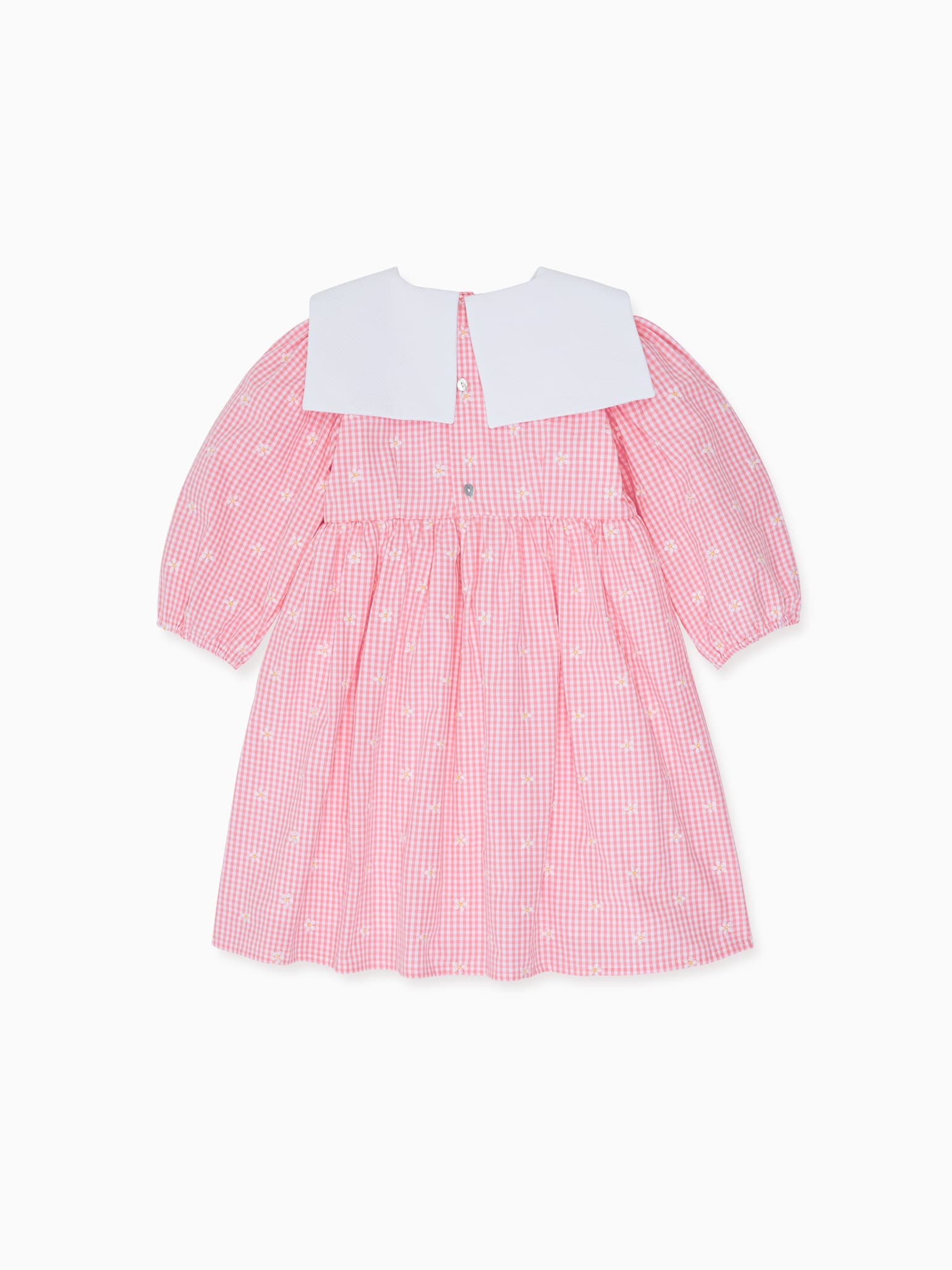 Pink Gingham Amelia Girl Embroidered Dress
