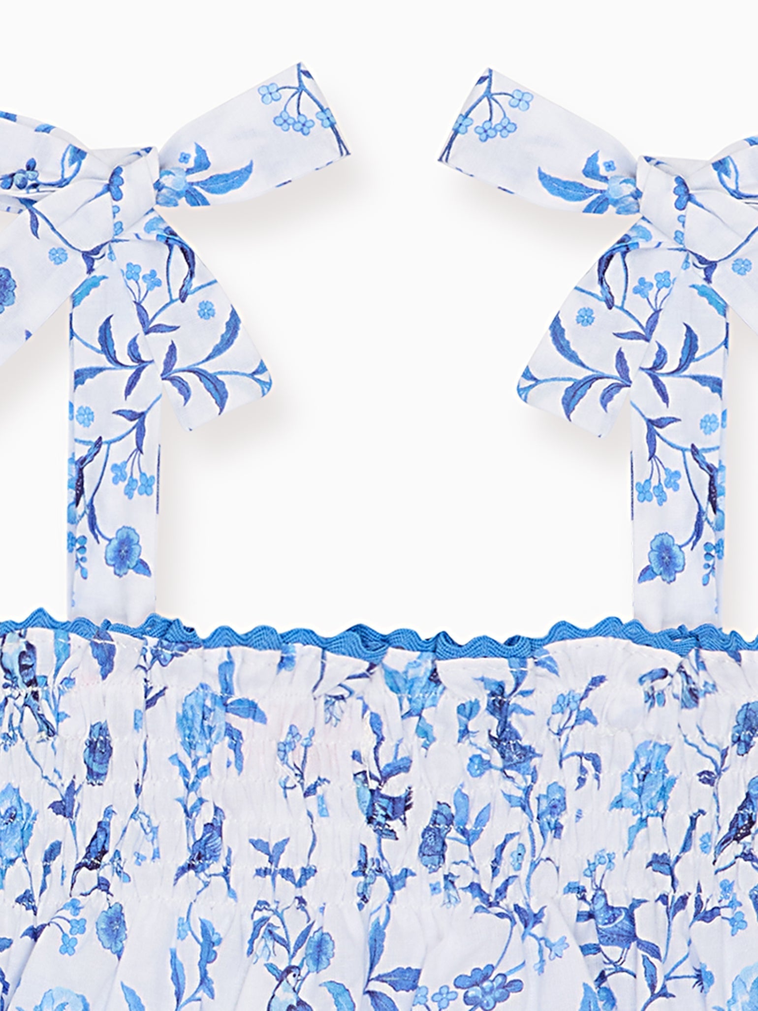 Blue Bird Floral Ana Baby Girl Shirt
