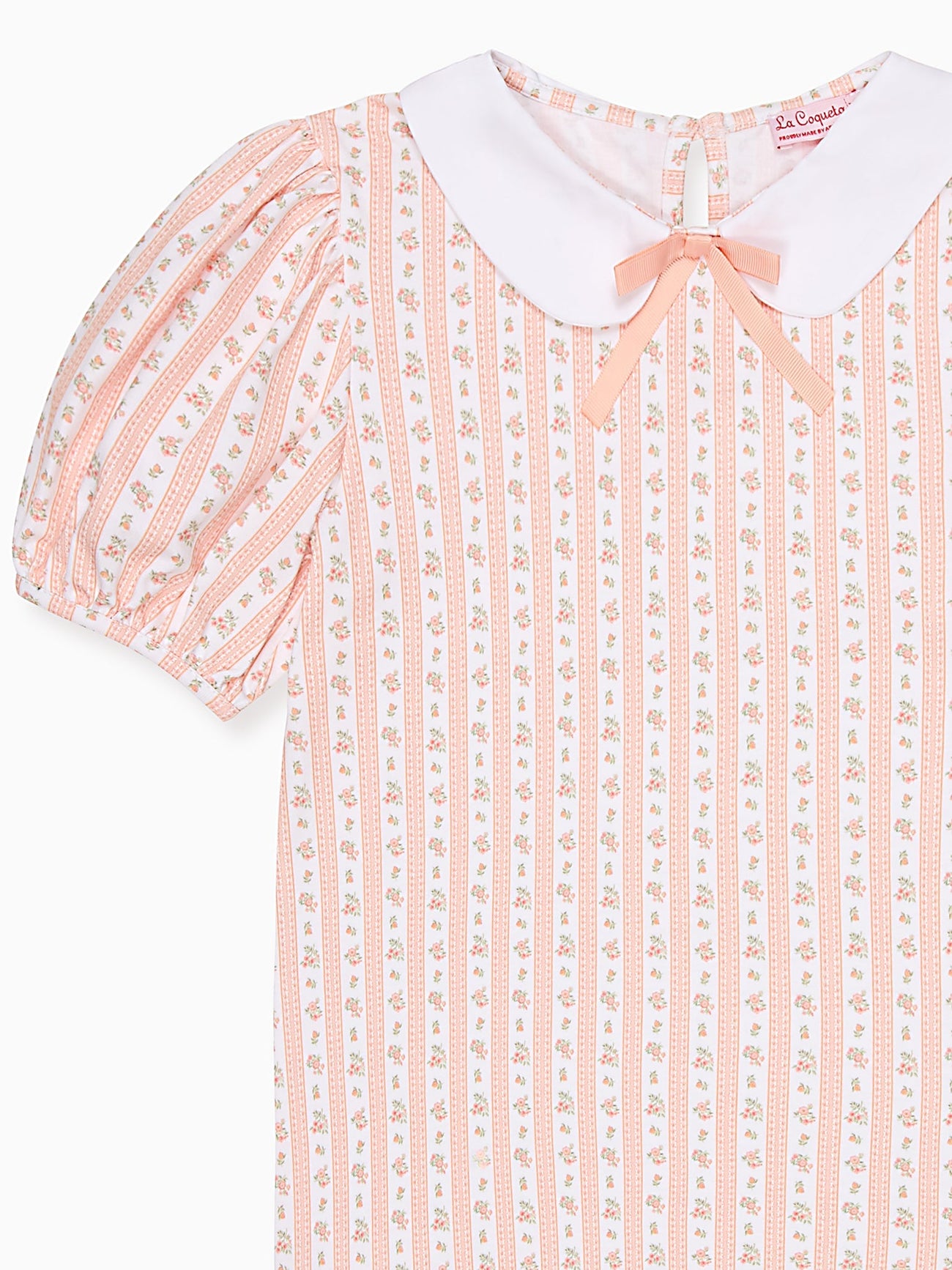 Pink Floral Stripe Anabelle Girl Top