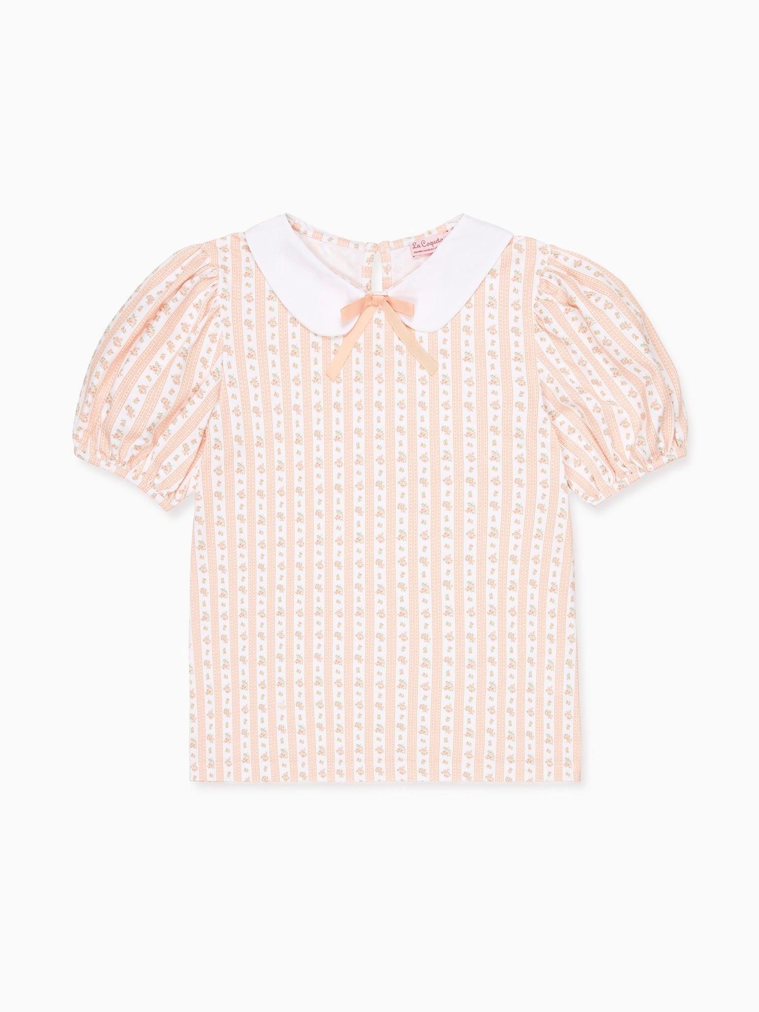 Pink Floral Stripe Anabelle Girl Top