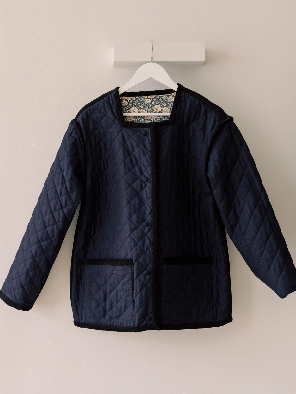 Navy Floral Reversible Anais Womens Jacket