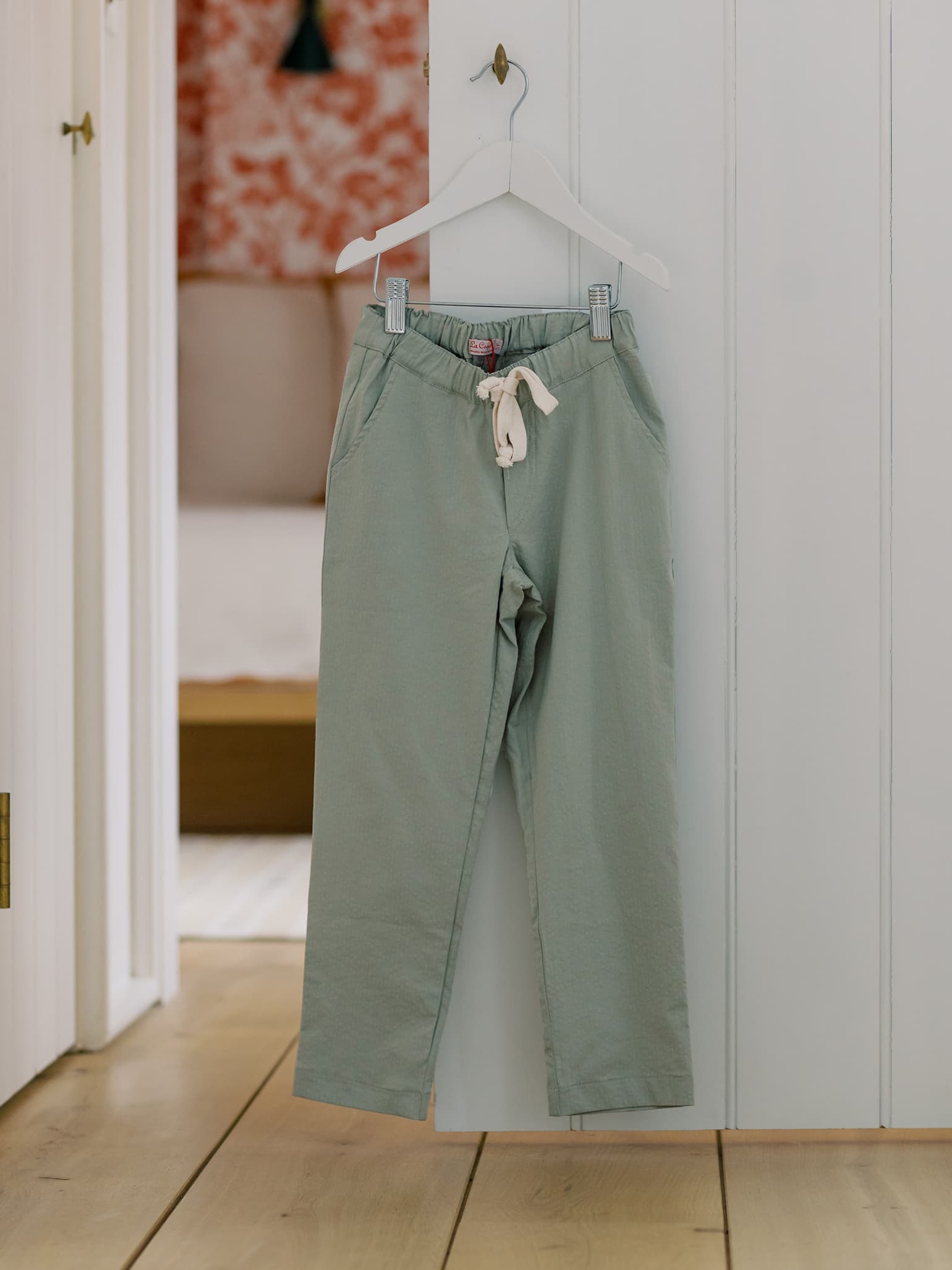 Sage Green Andreas Boy Cotton Trousers