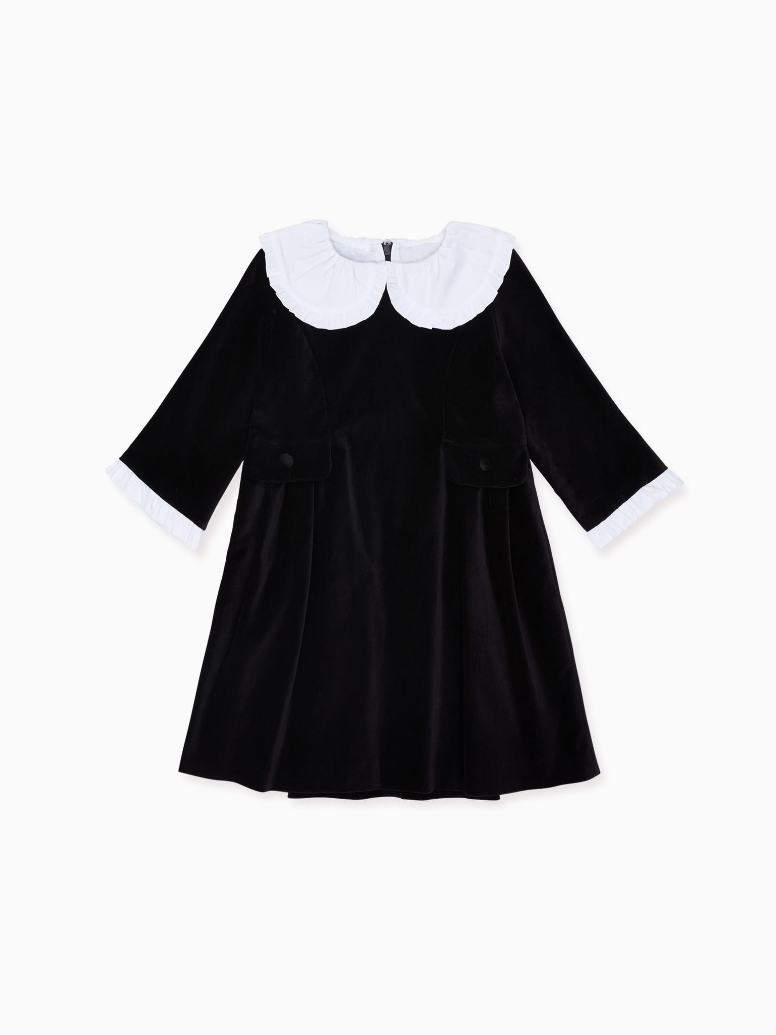 Black Anila Girl Velvet Dress