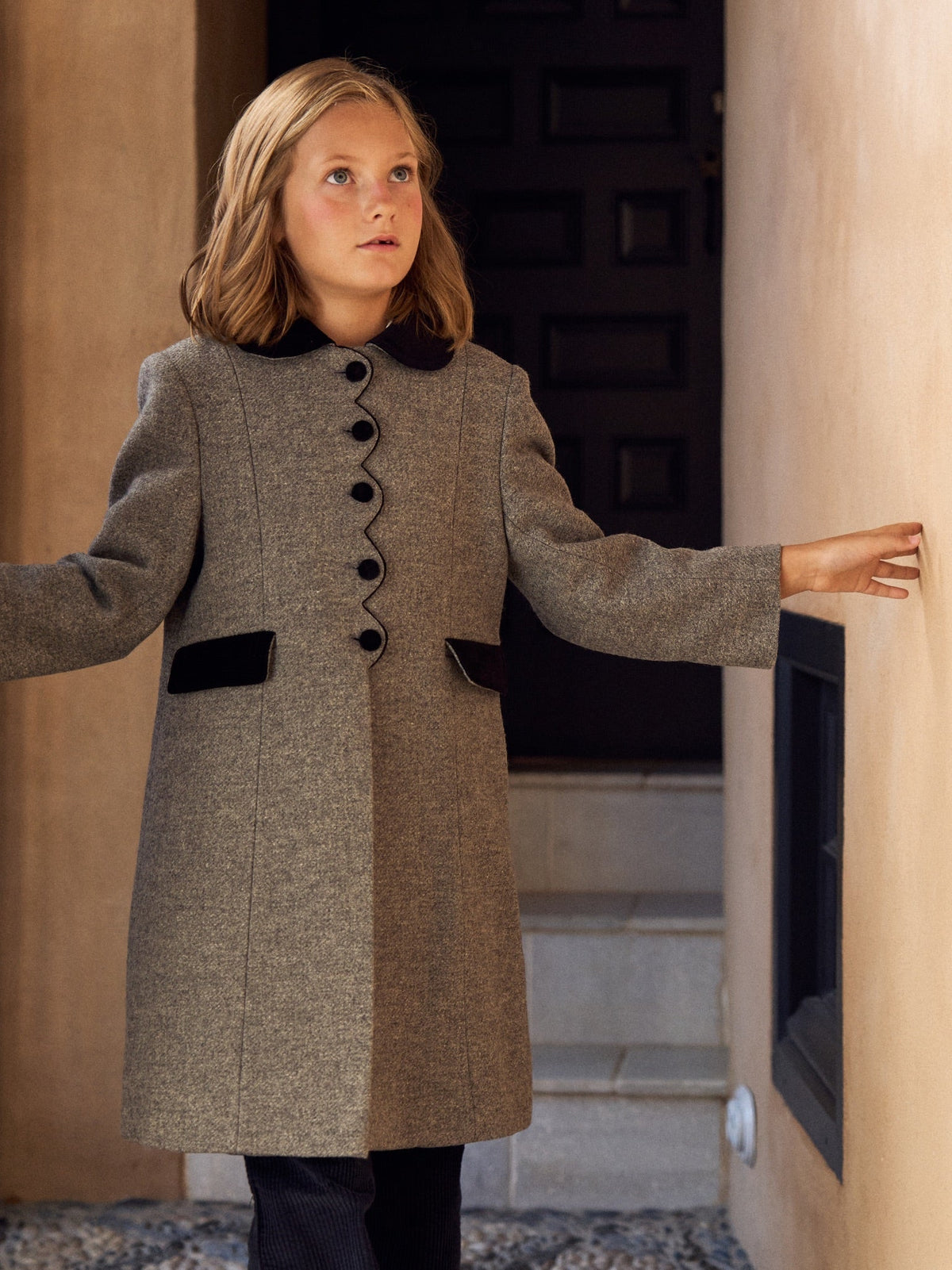 Grey Anisa Girl Coat
