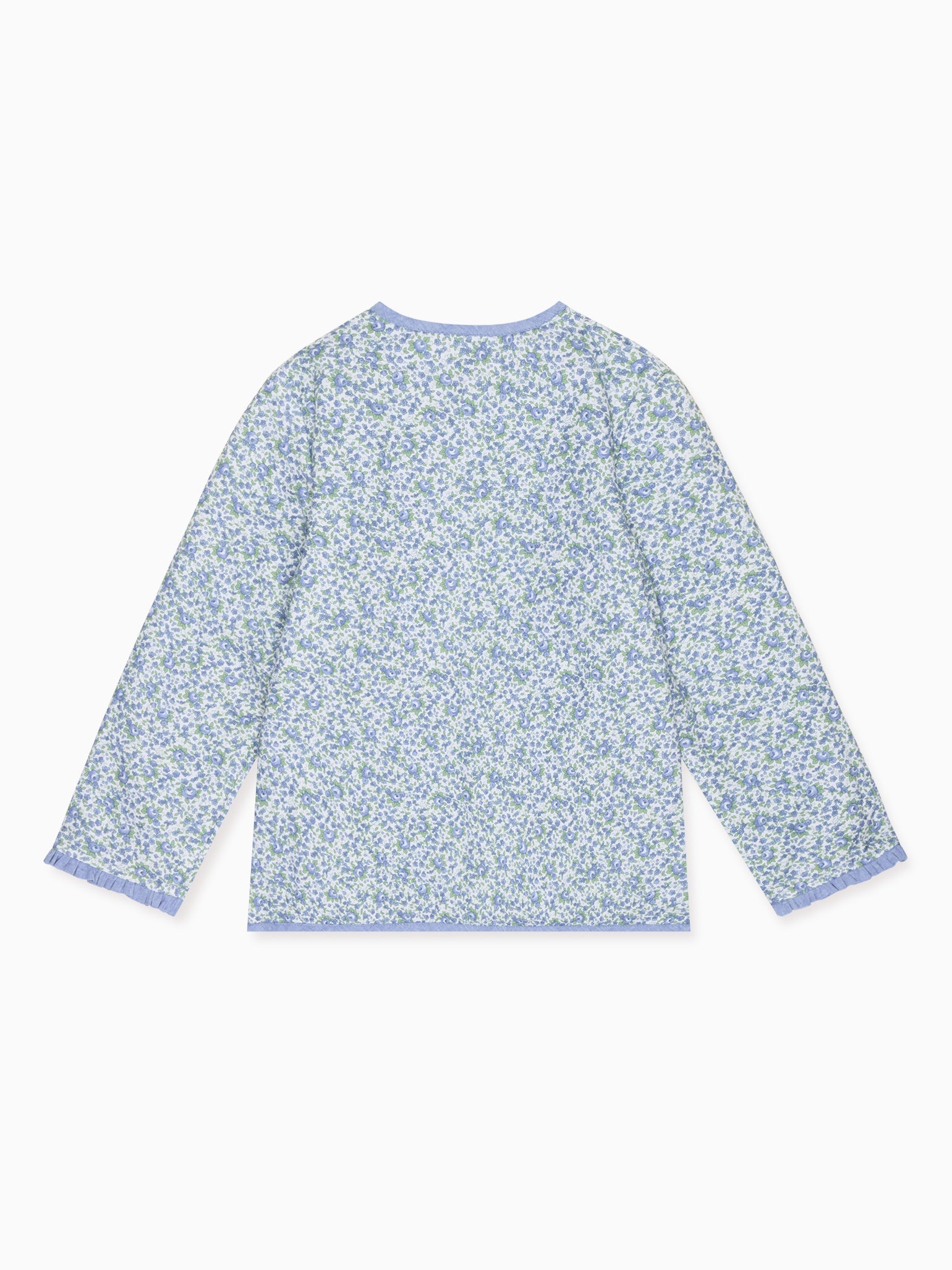 Blue Floral Reversible Anneliese Girl Jacket
