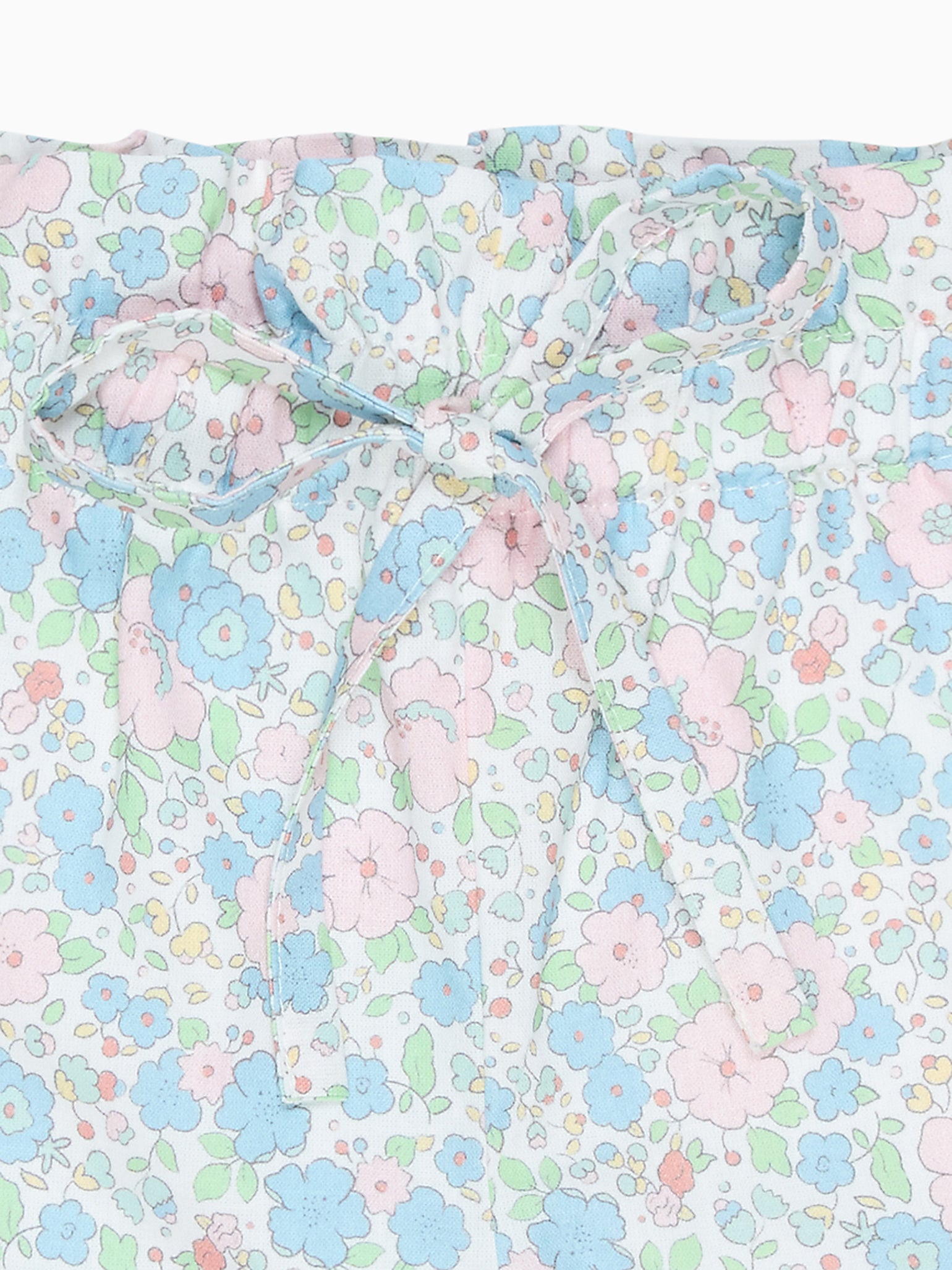 Blue Floral Antonia Cotton Girl Shorts