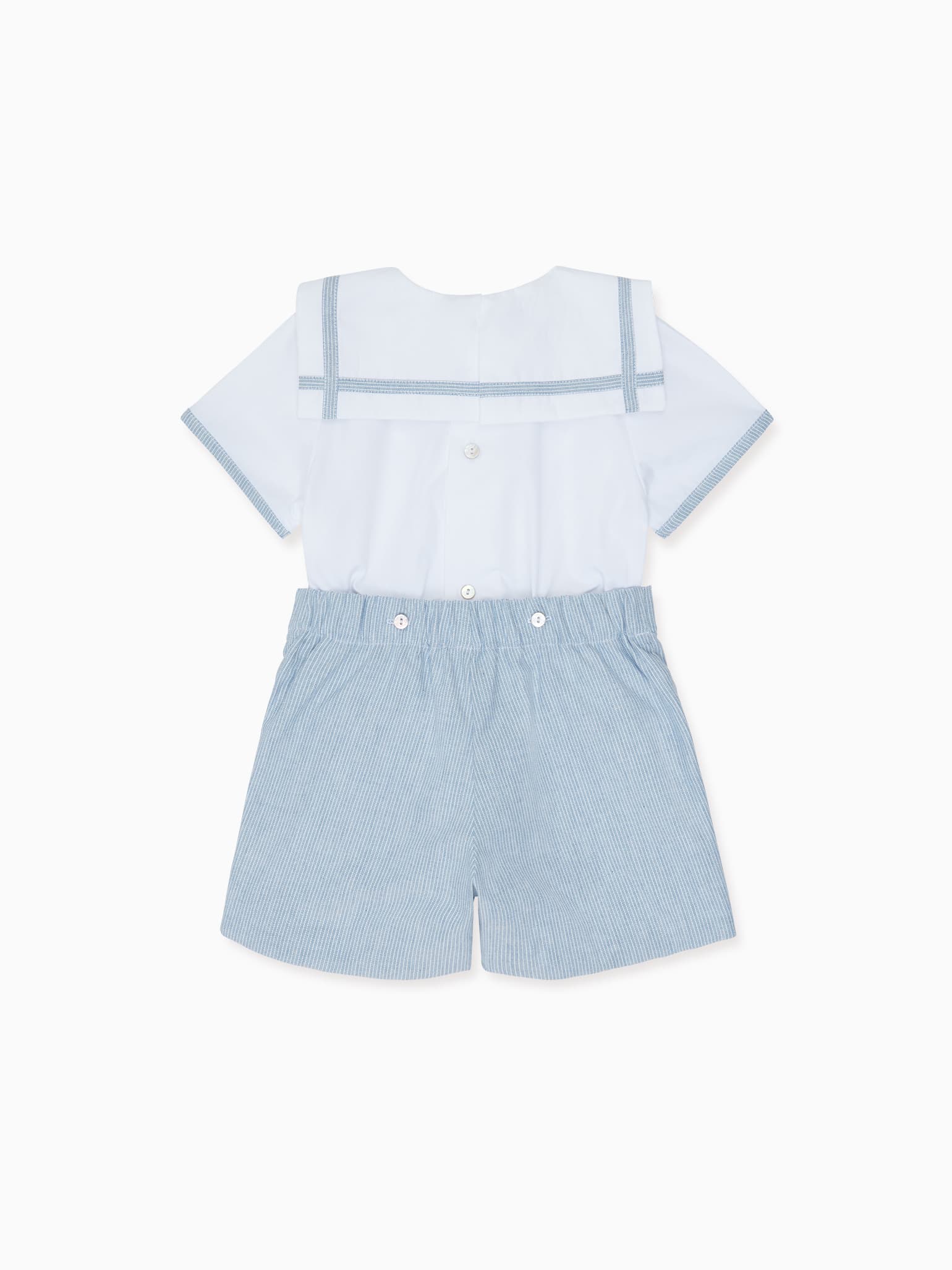 Blue Stripe Antonio Nautical Baby Boy Set