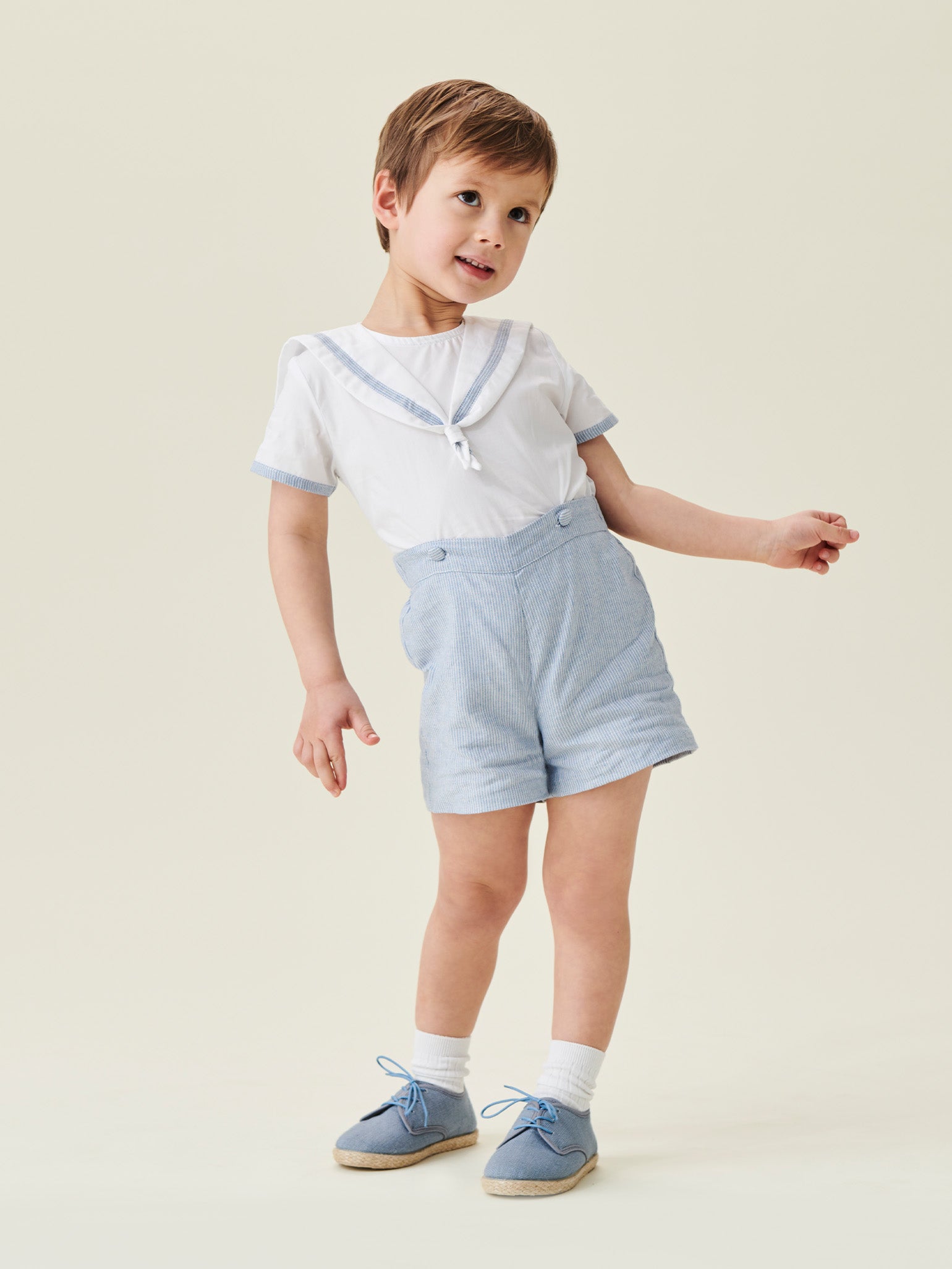 Blue Stripe Antonio Nautical Baby Boy Set