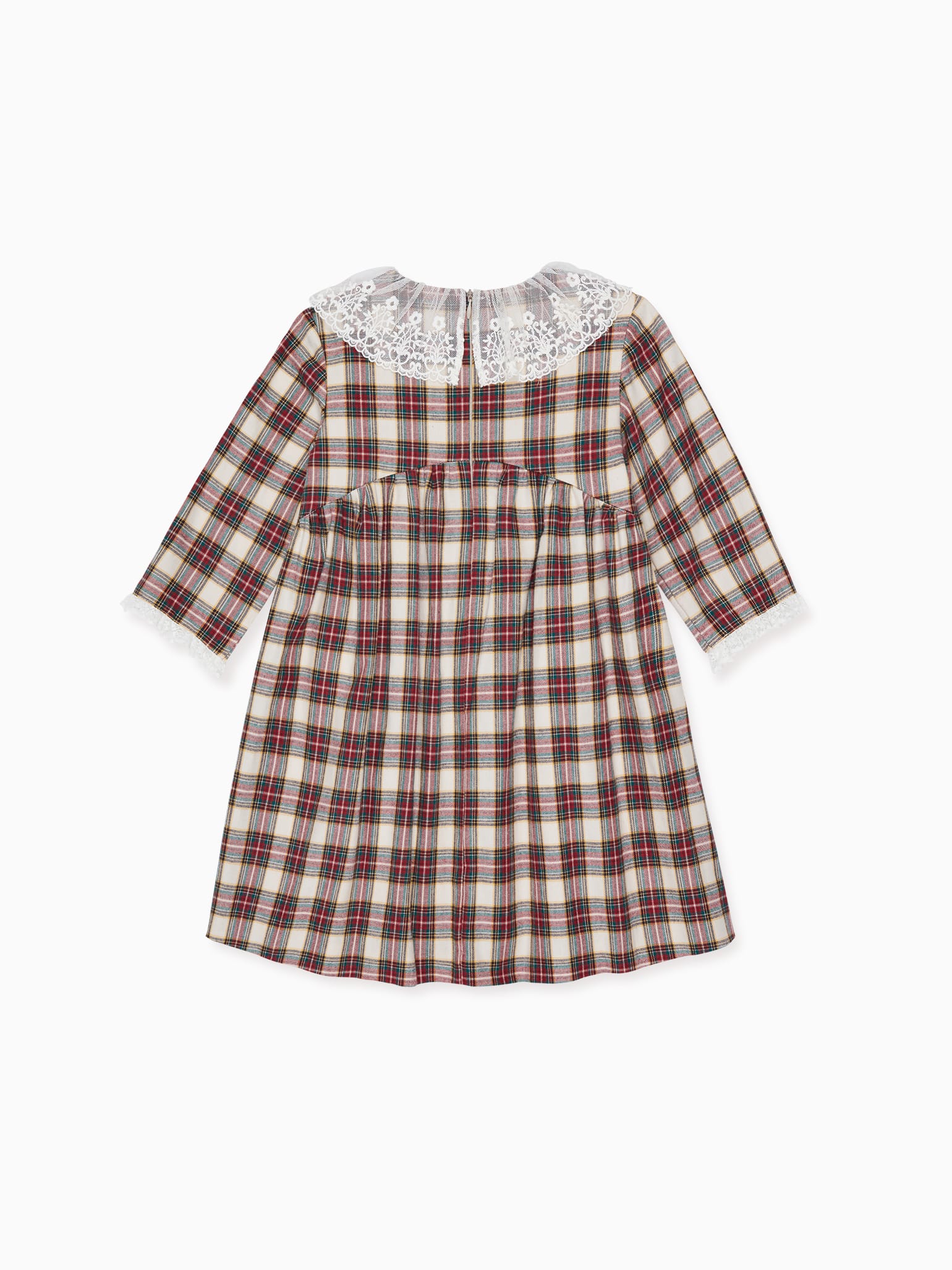 Ivory Tartan Aralia Girl Dress