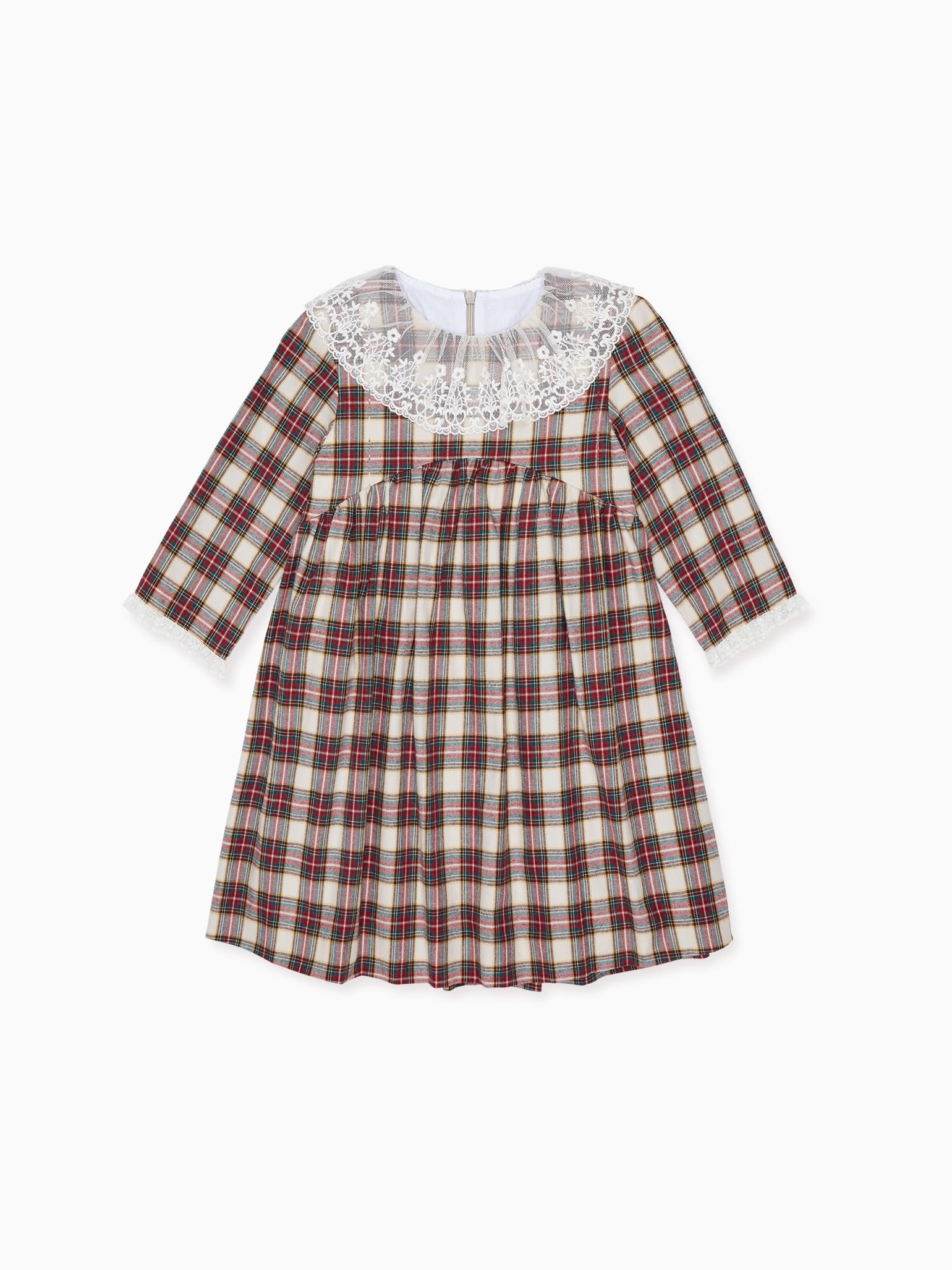 Ivory Tartan Aralia Girl Dress