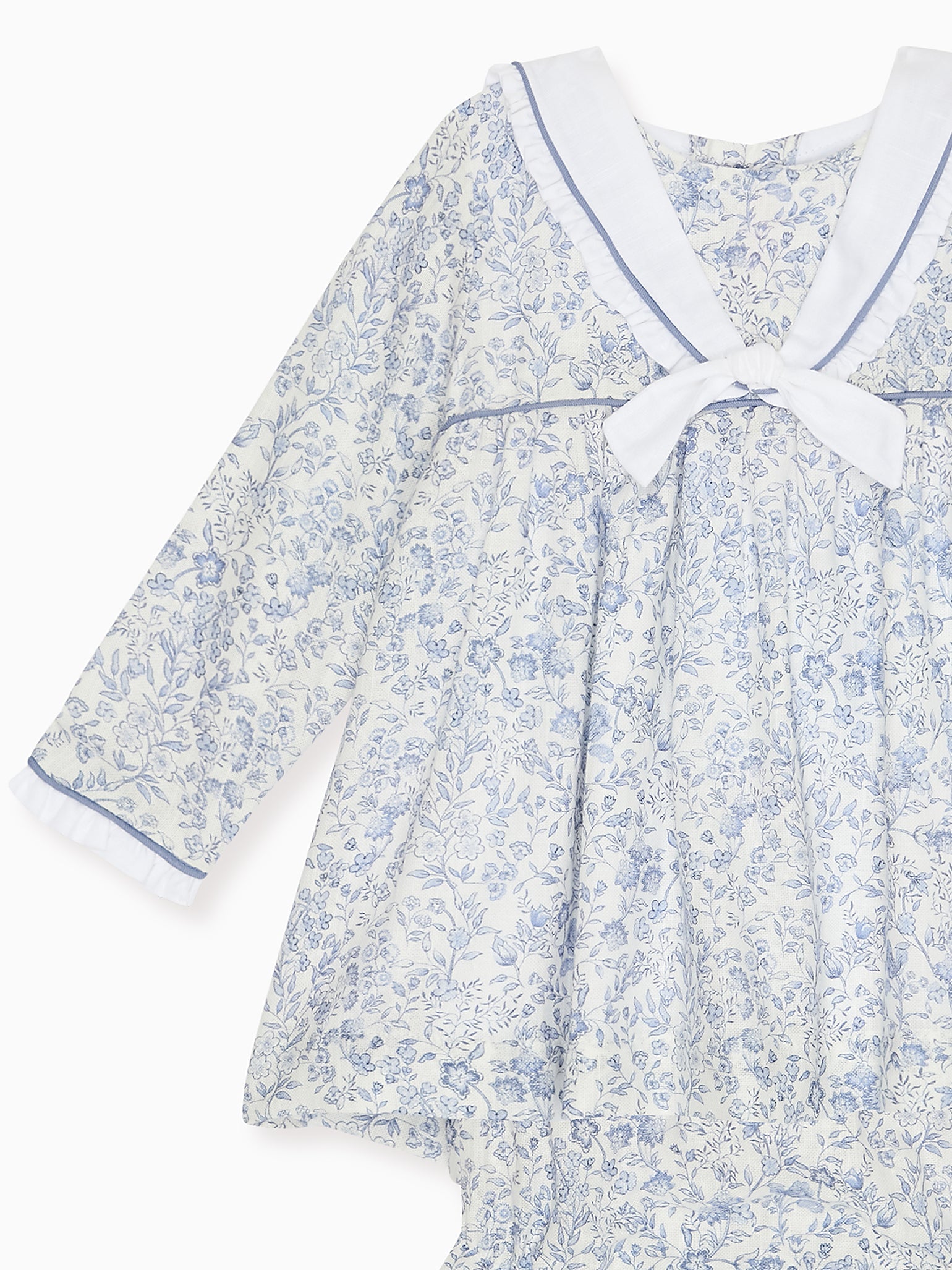 Dark Blue Floral Aranda Baby Girl Set