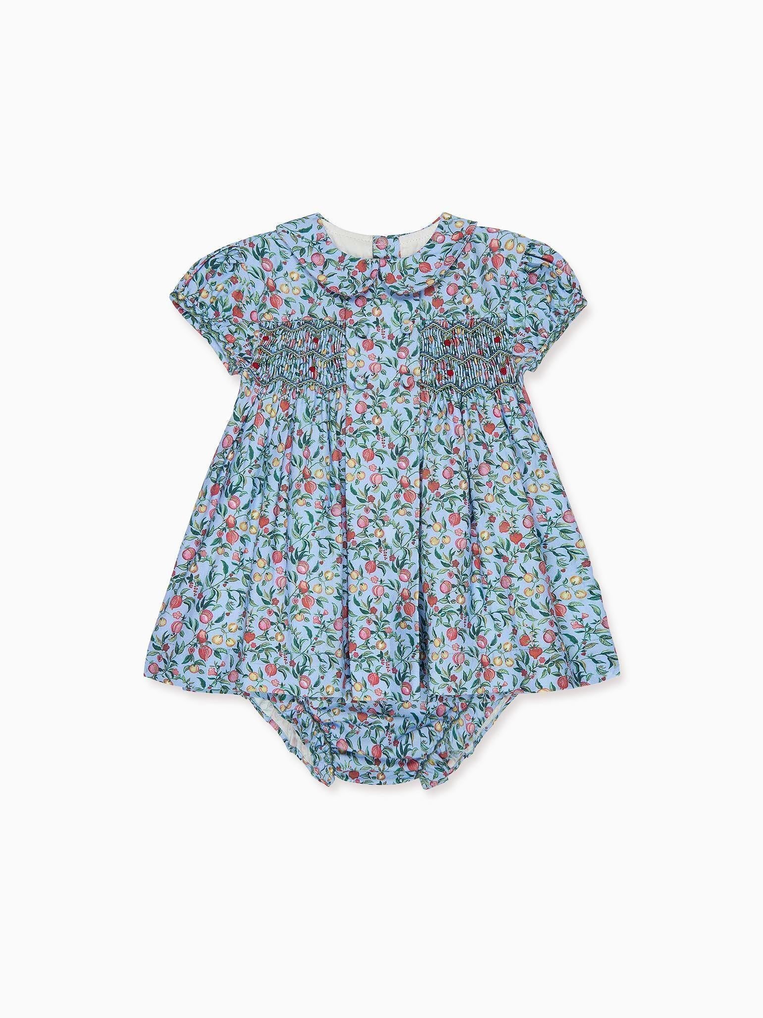 Blue Pomegranate Arcadia Baby Girl Hand-Smocked Set