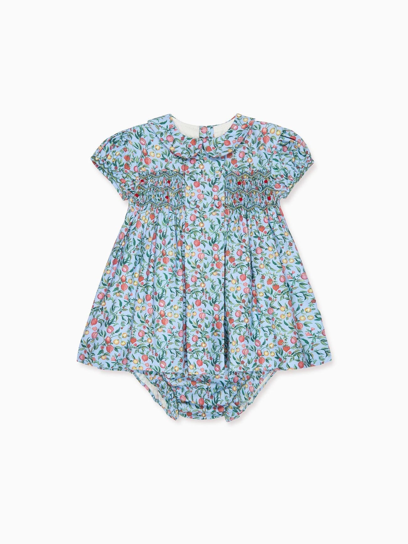 Blue Pomegranate Arcadia Baby Girl Hand-Smocked Set