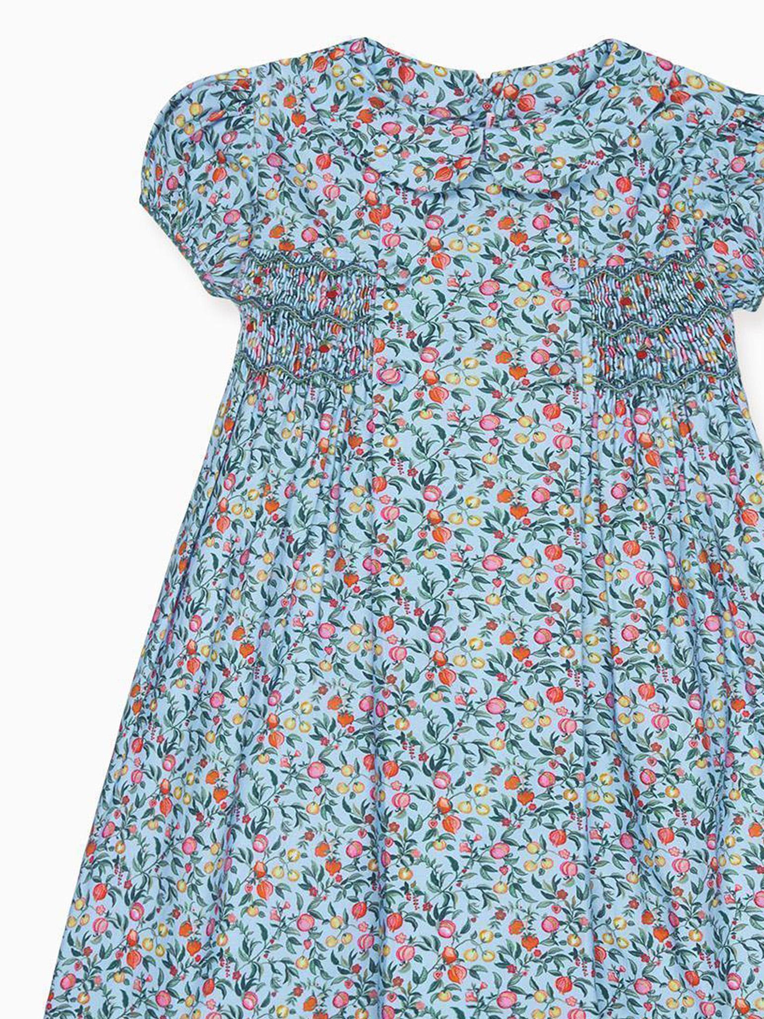 Blue Pomegranate Arcadia Girl Hand-Smocked Dress