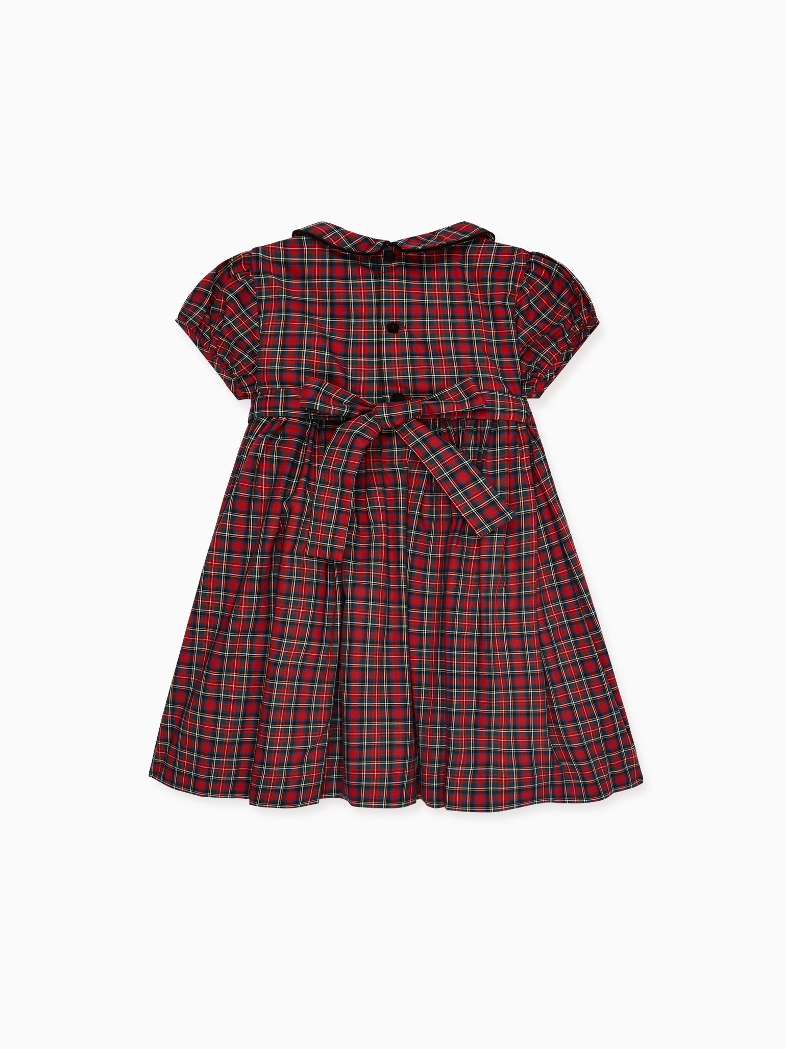 Red Tartan Arcadia Girl Hand-Smocked Dress