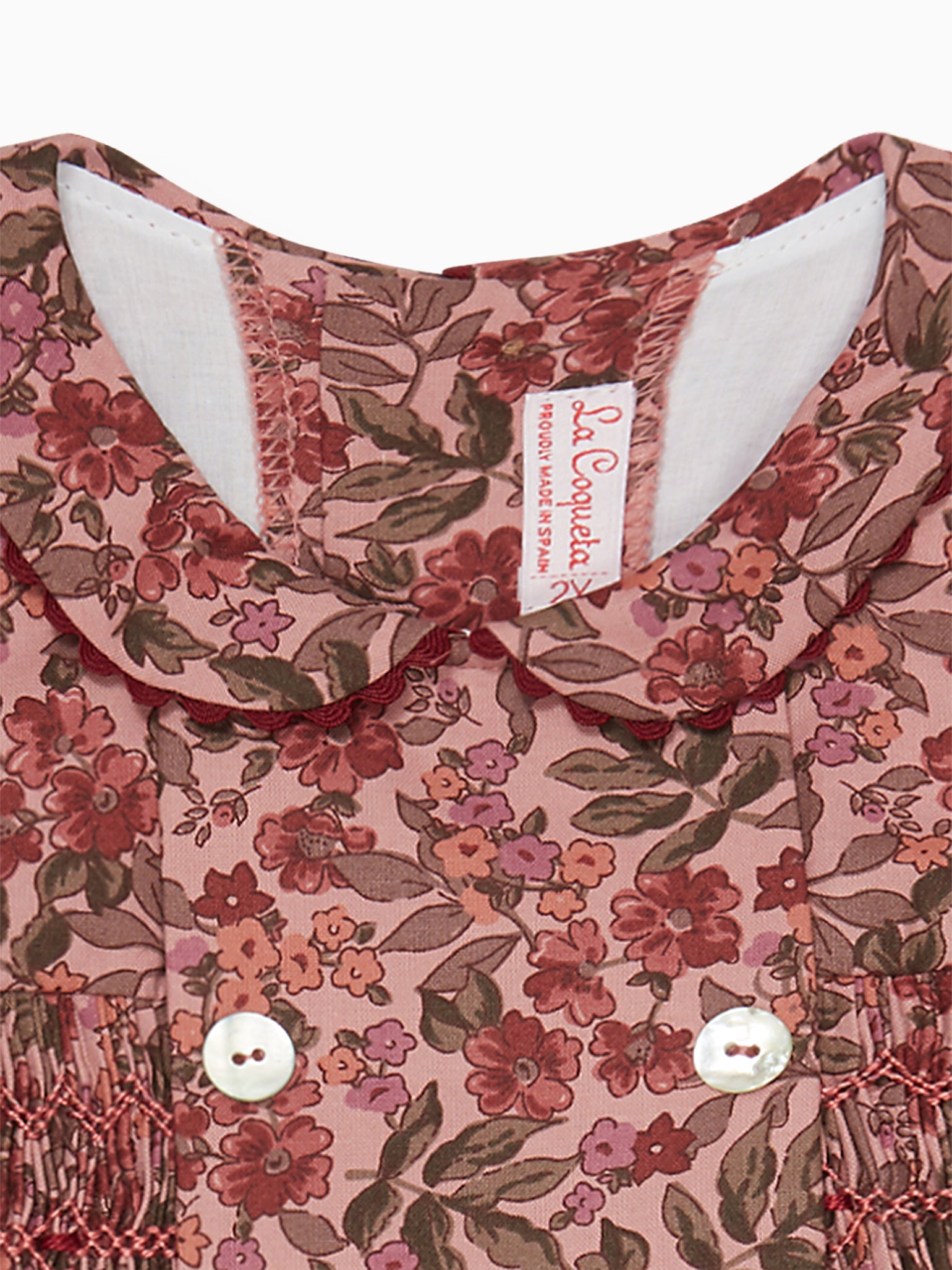 Pink Floral Arcadia Girl Smock Dress