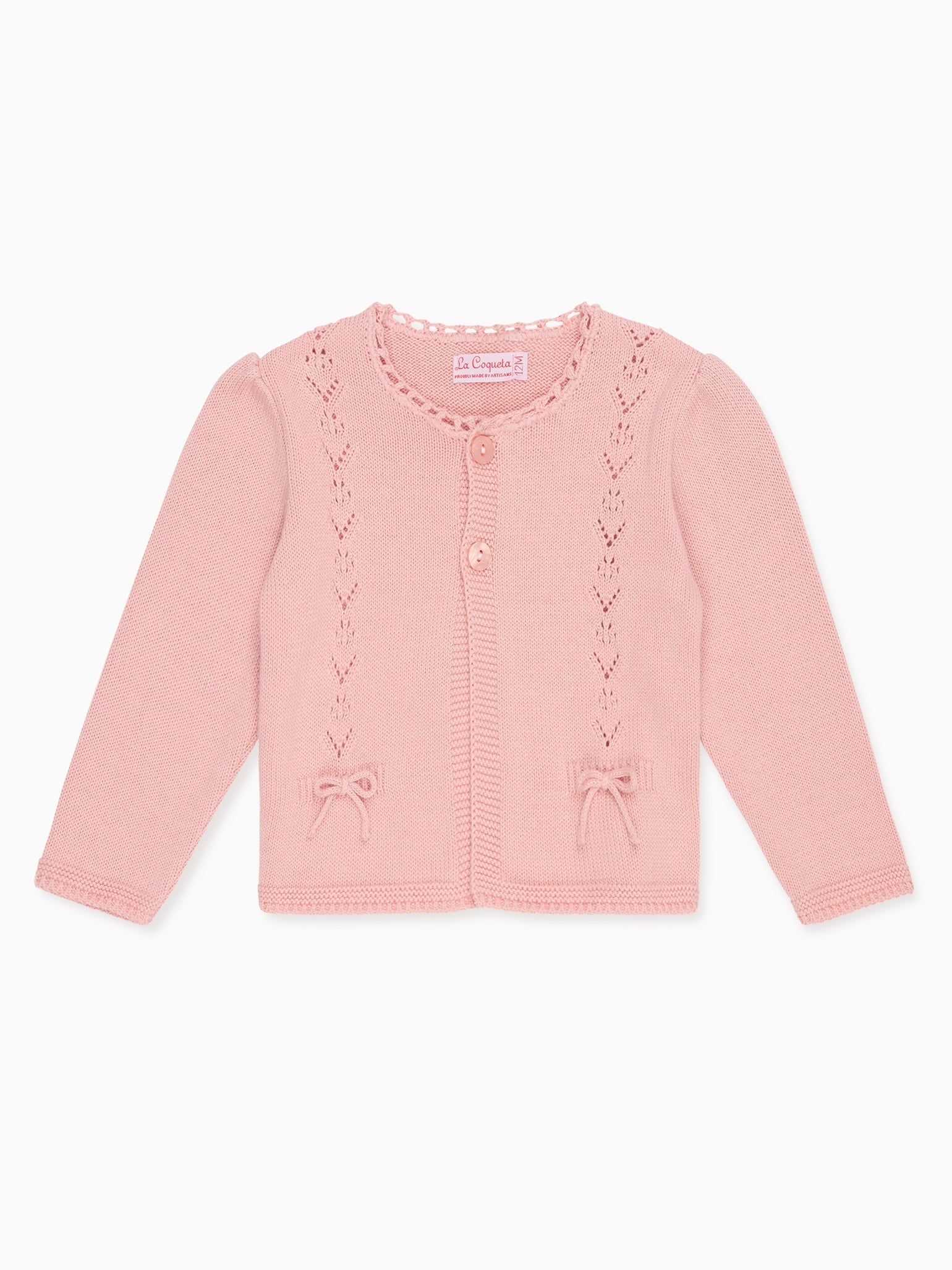 Dusty Pink Arcona Cotton Baby Cardigan
