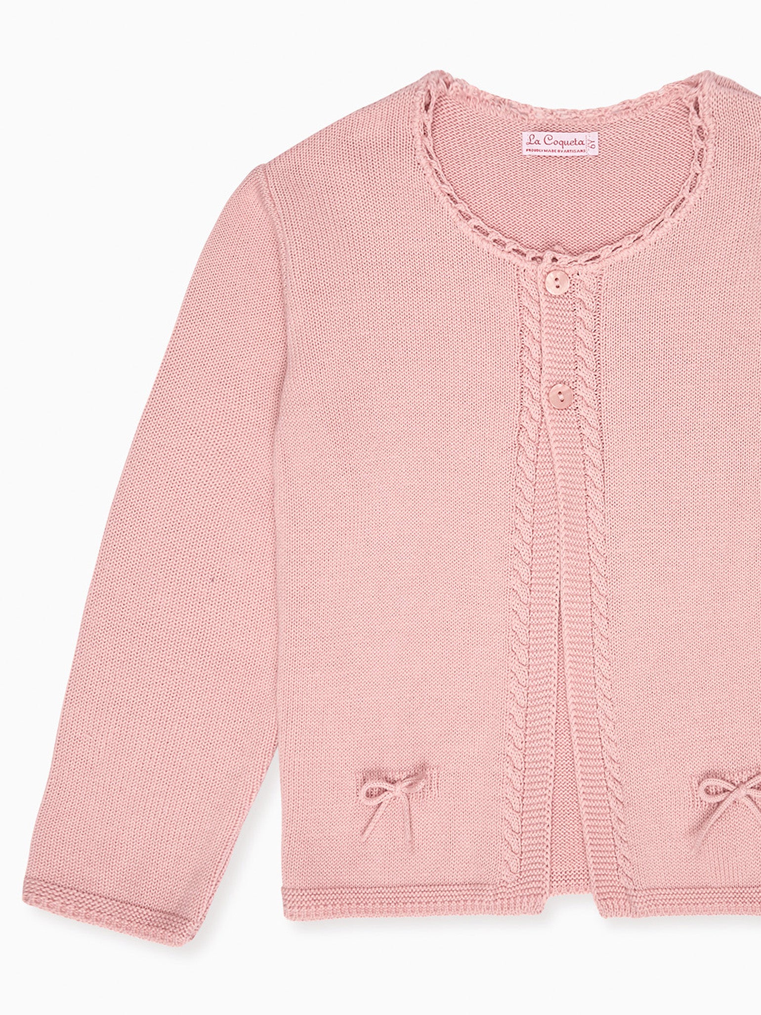 Dusty Pink Arcona Cotton Girl Cardigan