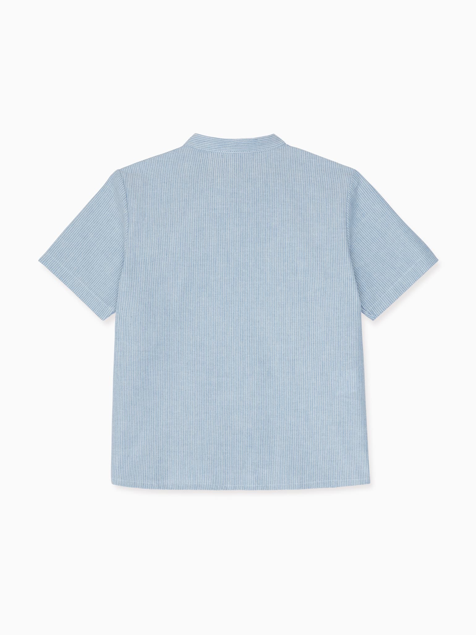 Blue Stripe Arcos Linen Mix Boy Shirt