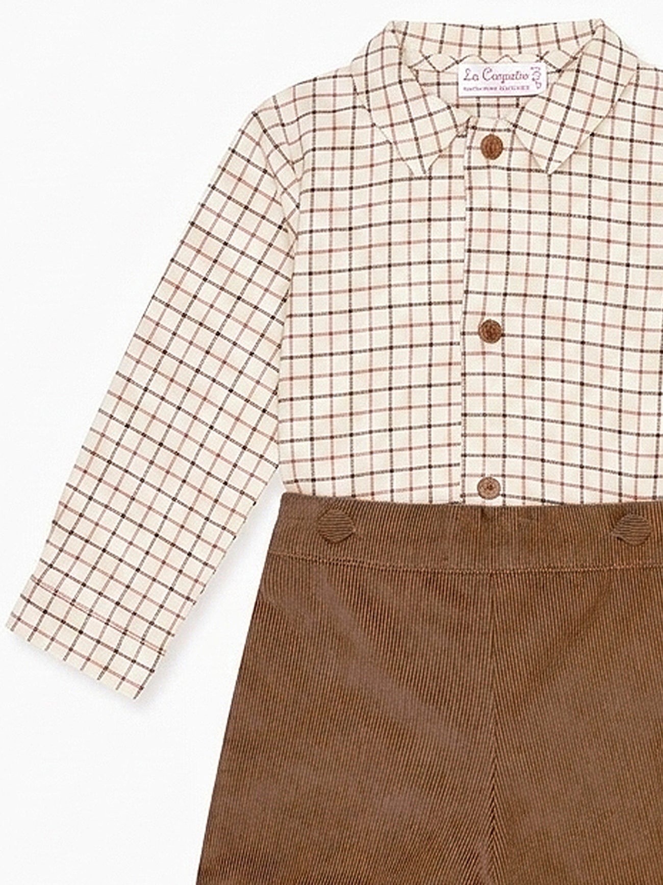 Caramel Check Arlo Baby Boy Set