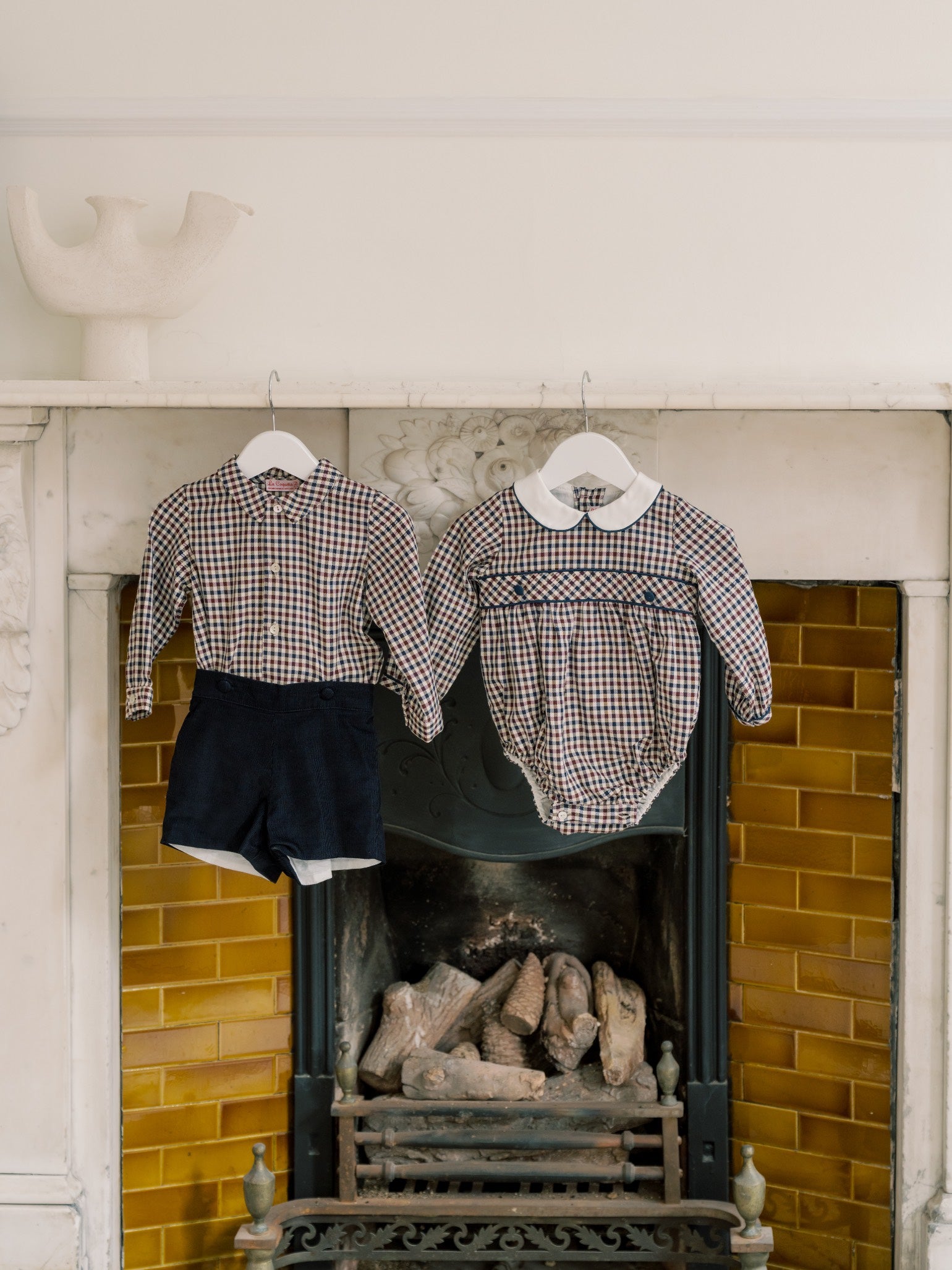 Burgundy Check Arlo Corduroy Baby Boy Set