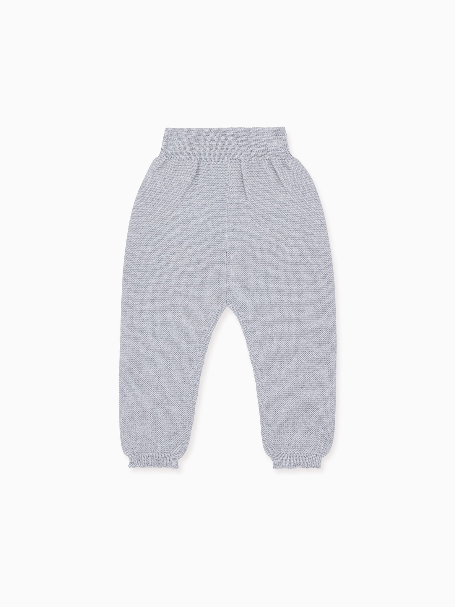 Grey Melange Augusto Merino Baby Trousers