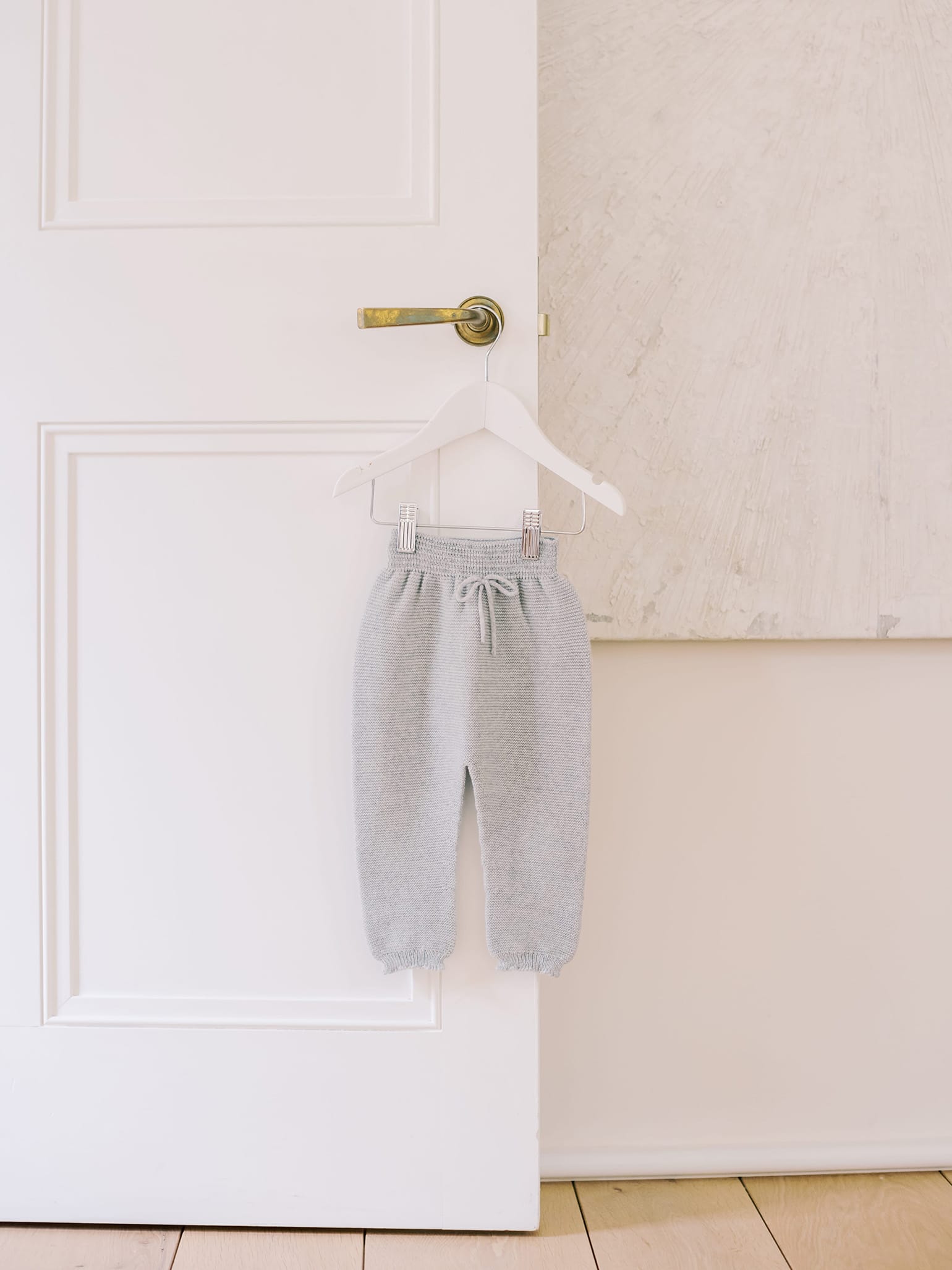 Grey Melange Augusto Merino Baby Trousers