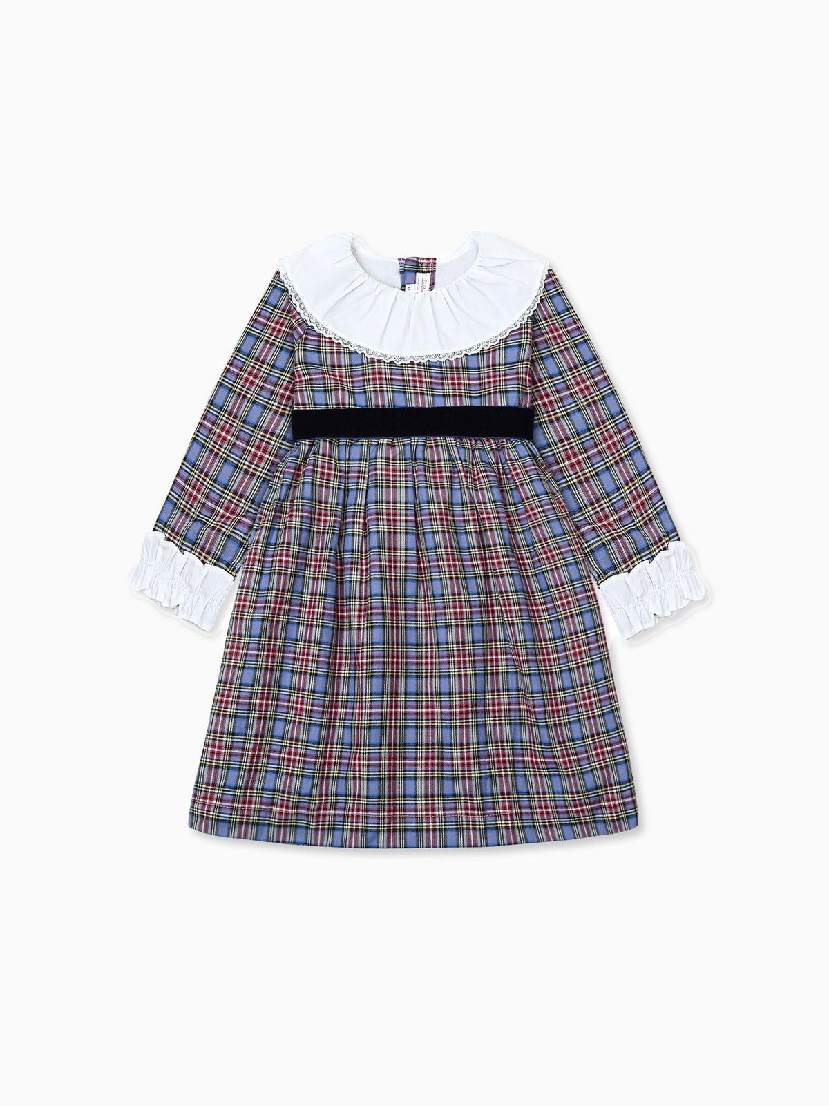 Blue Tartan Aurelia Girl Dress