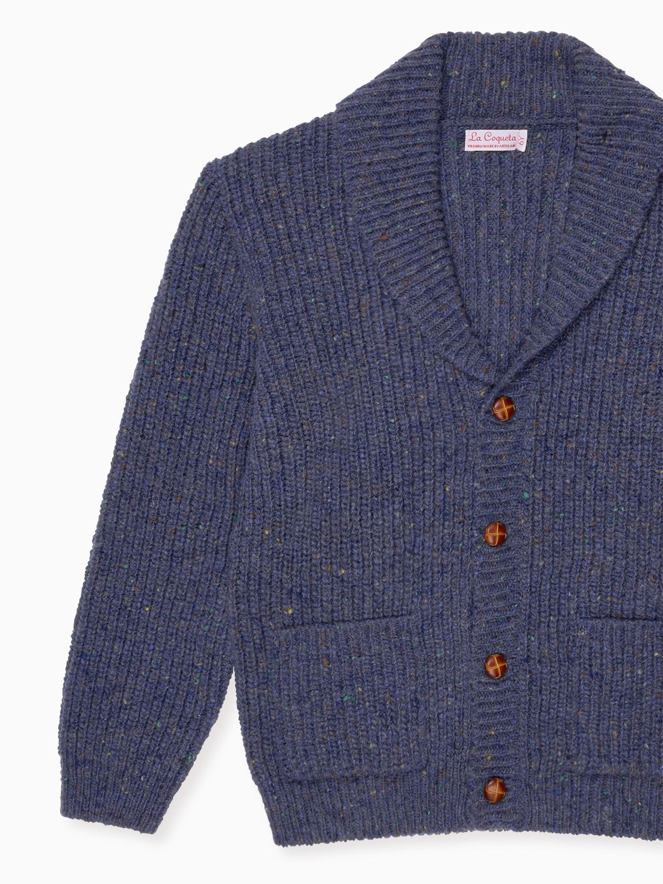 Dark Blue Axel Merino Boy Cardigan