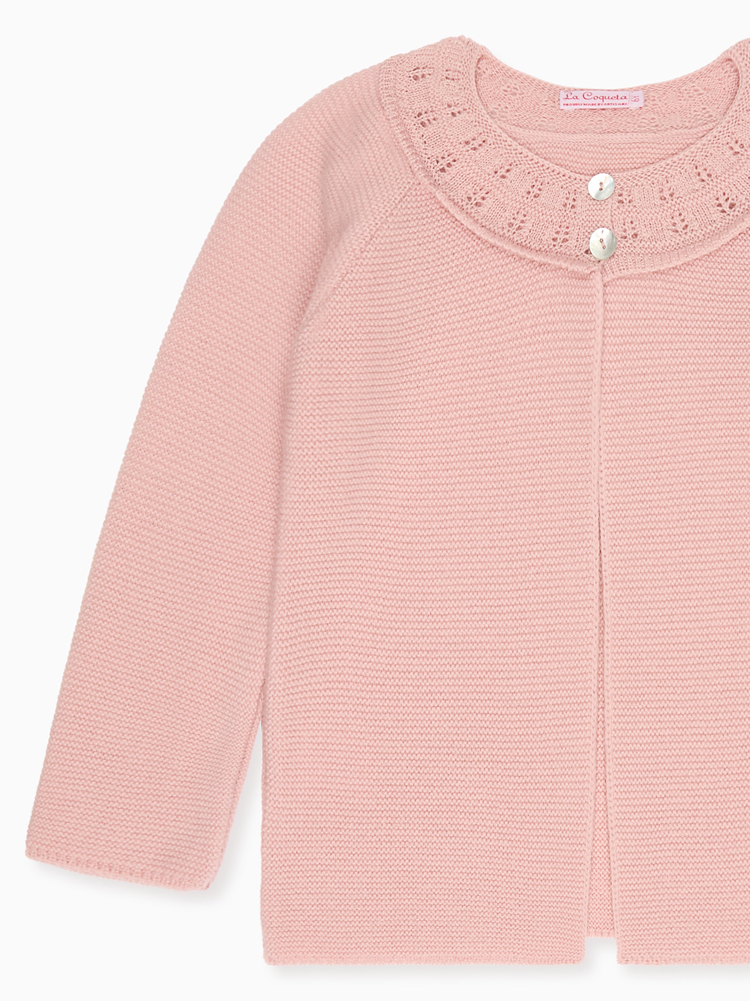 Dusty Pink Baena Merino Girl Cardigan