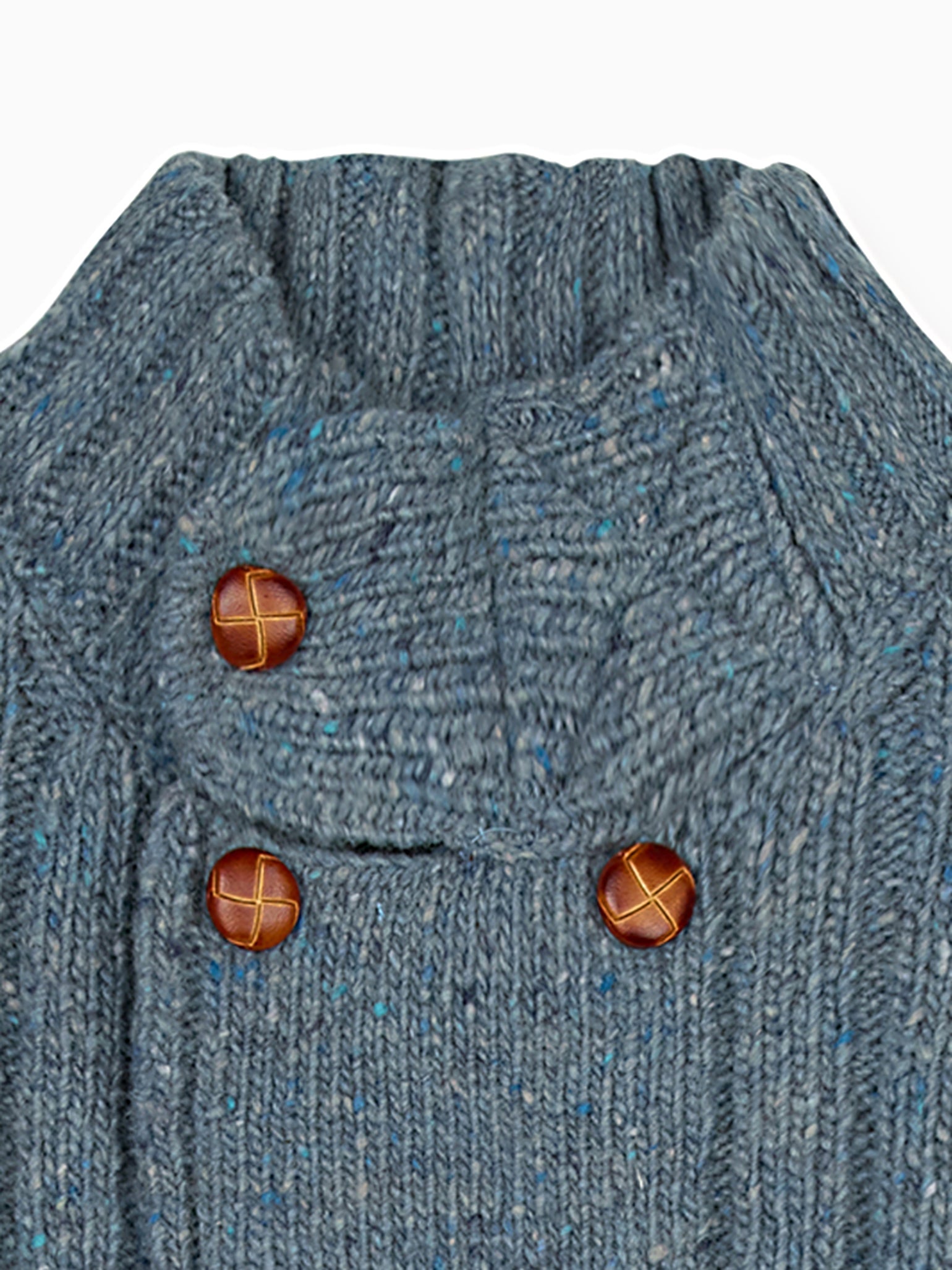Blue Bolo Merino Boy Cardigan