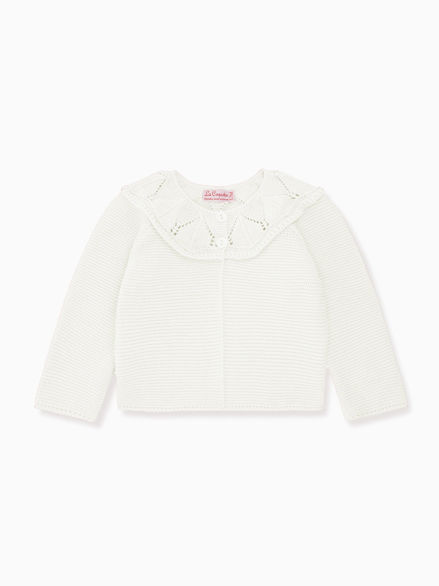 Ivory Baena Baby Girl Cotton Cardigan